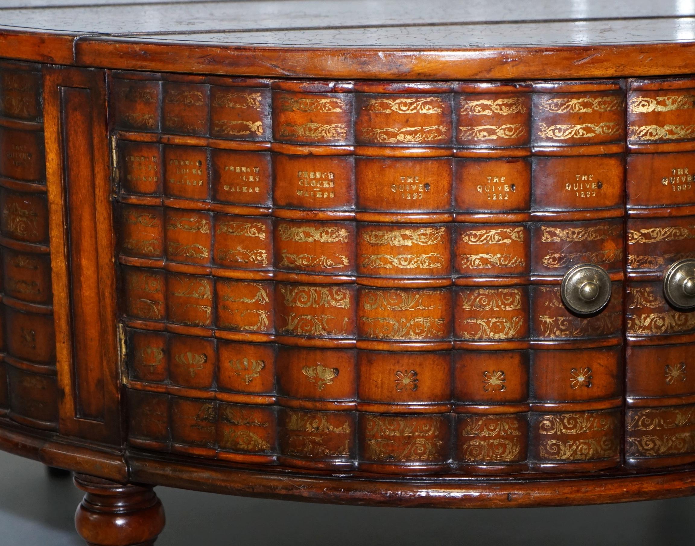 Stunning Rare Regency Style Drum Coffee Table Scholars Books Theodore Alexander 1