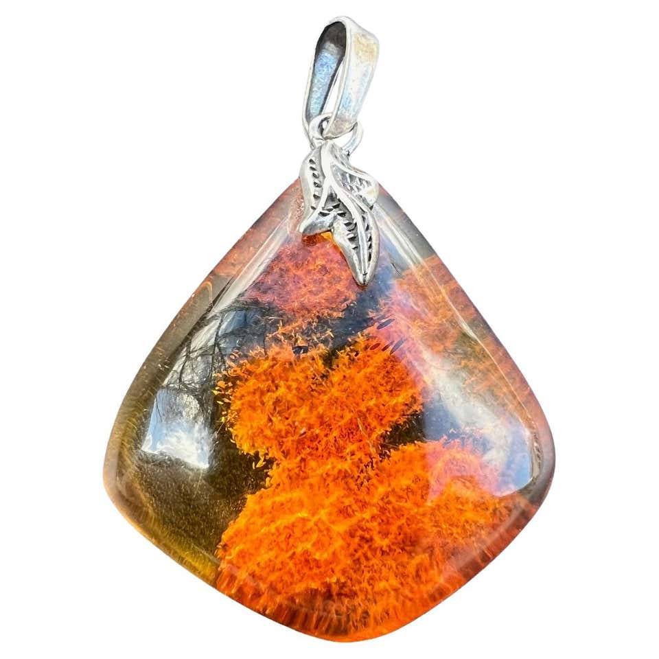 Amber Rocks Deep Orange Fiery Clear Orange Baltic Amber Pendant For Sale at 1stDibs | amber and ...