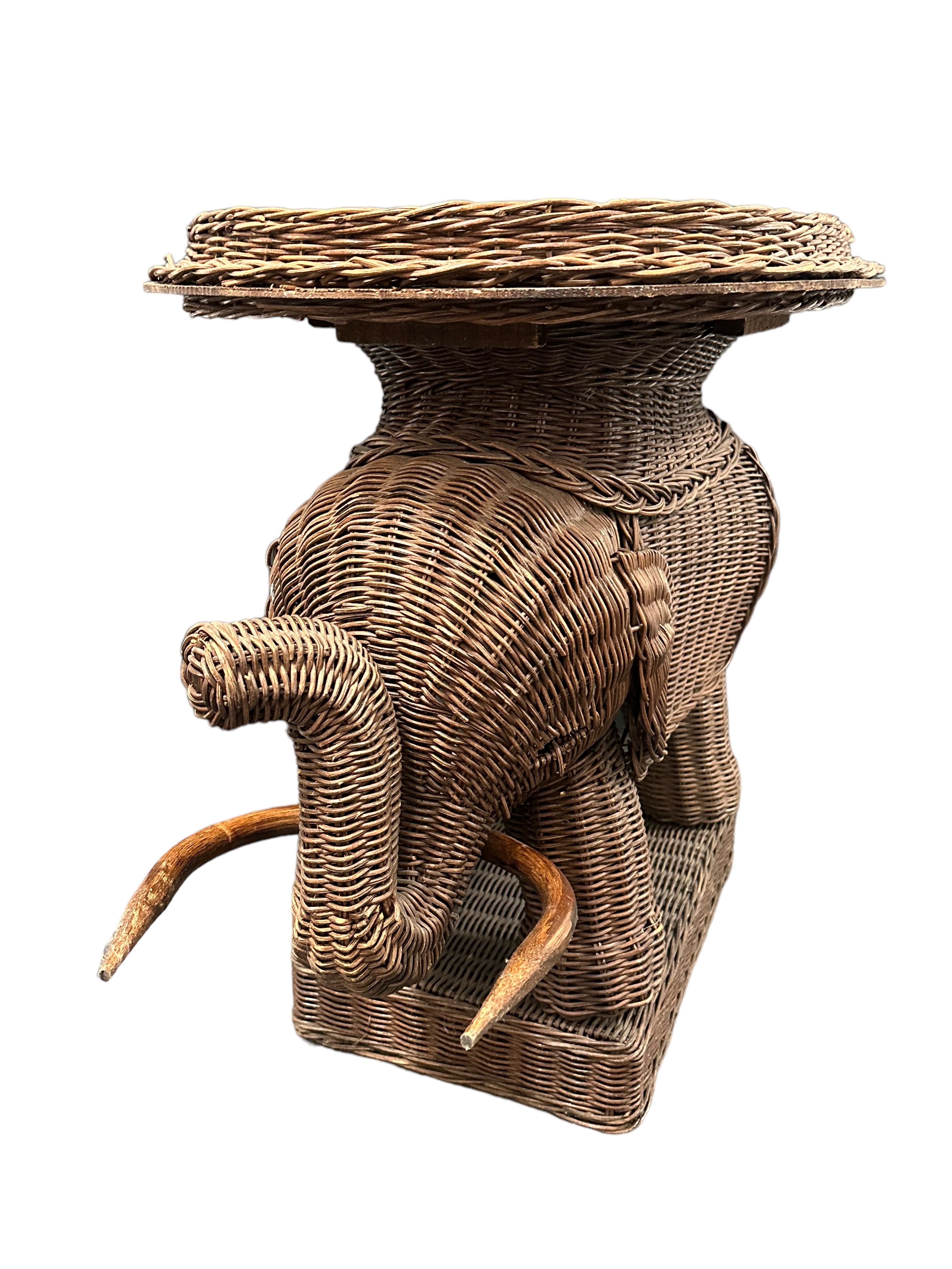 rattan elephant table