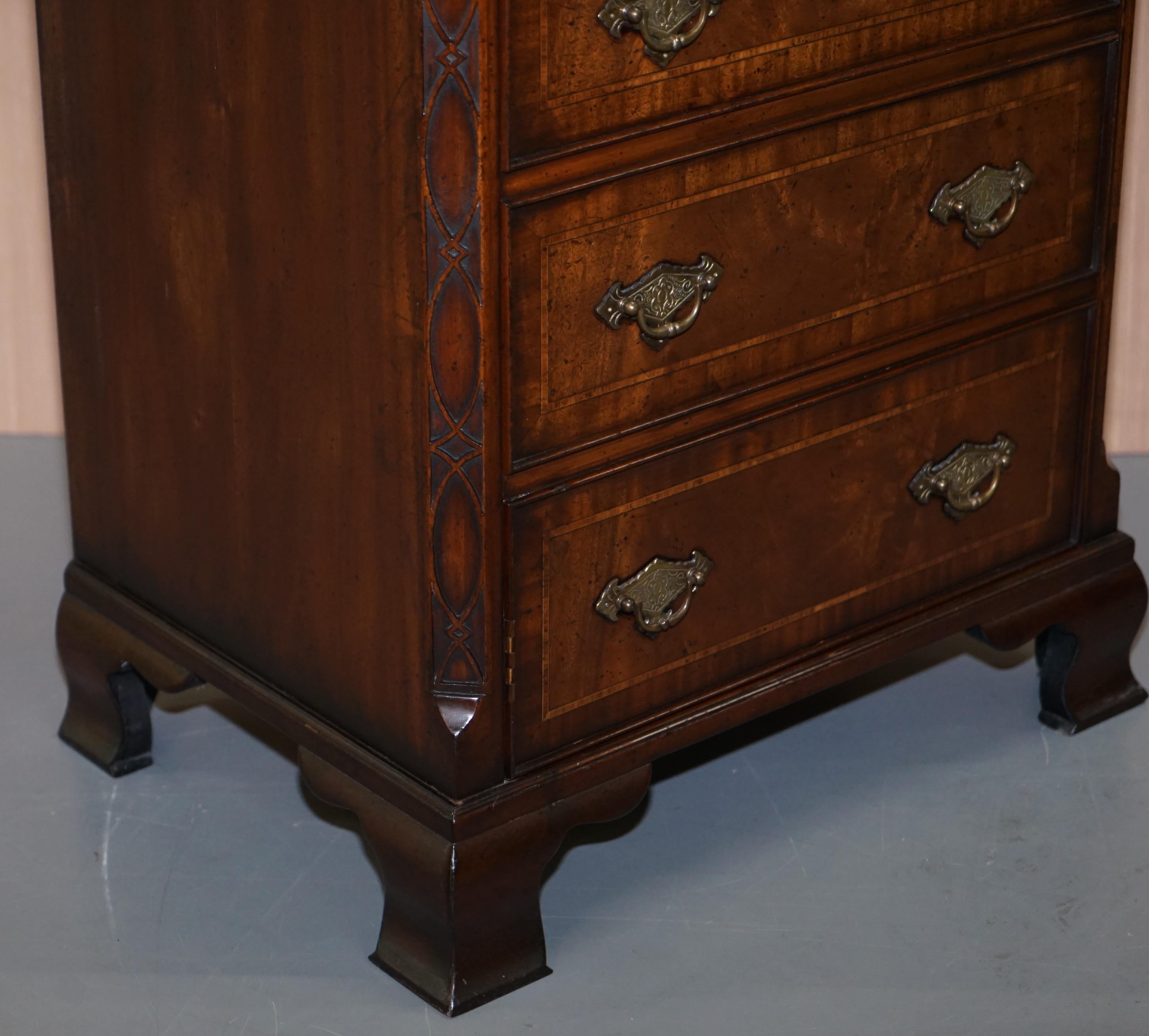 Hardwood Stunning Record Player Cabinet Cupboard Hidden as Regency Chest of Drawers