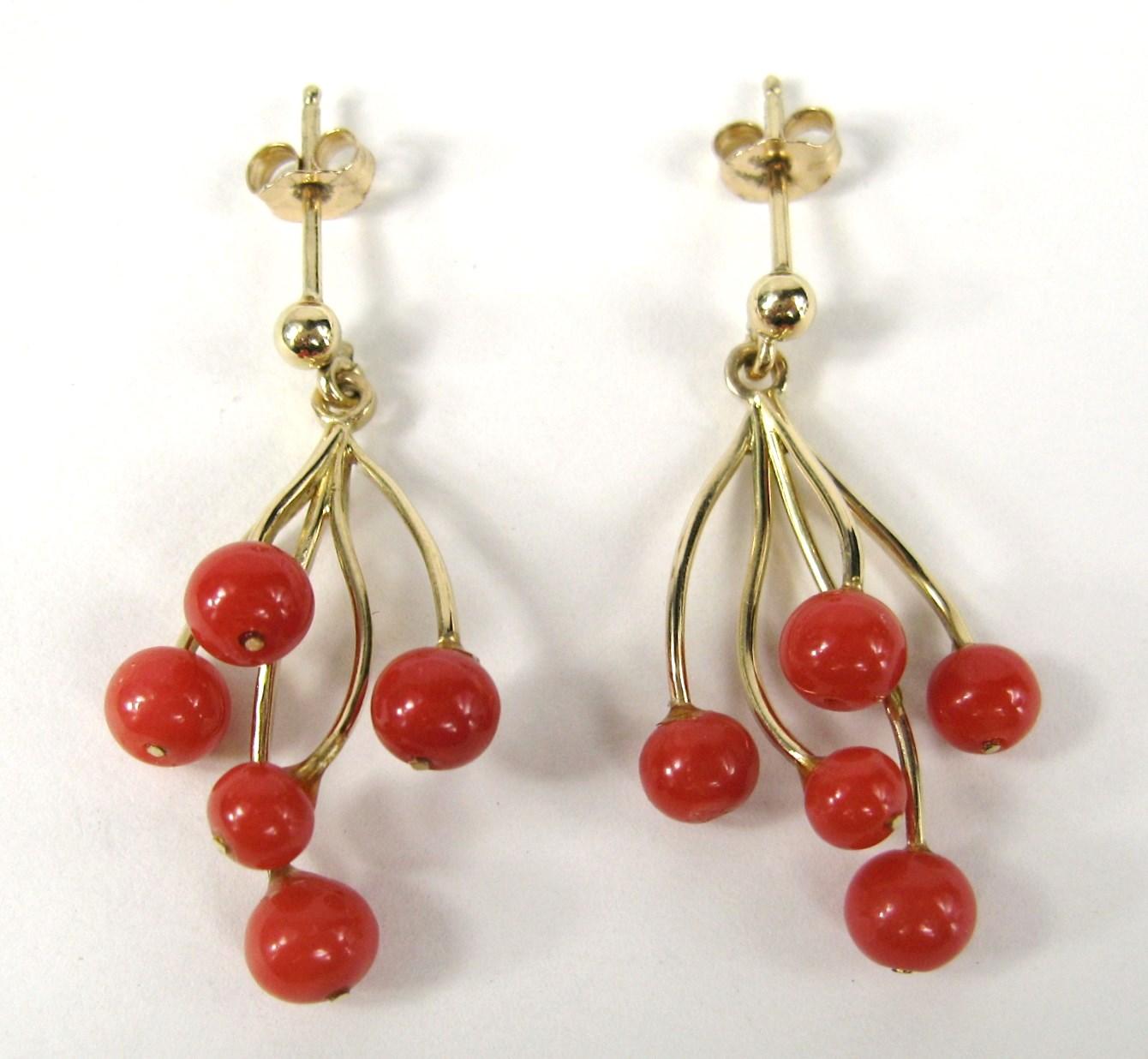 branch coral earrings