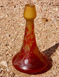 Stunning Red Emile Galle Art Nouveau Cabinet Vase