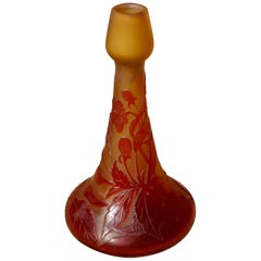 Stunning Red Emile Galle Art Nouveau Cabinet Vase