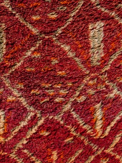 Rare Oxblood Red Vintage Moroccan Aït Sgougou Rug Curated By Breuckelen Berber