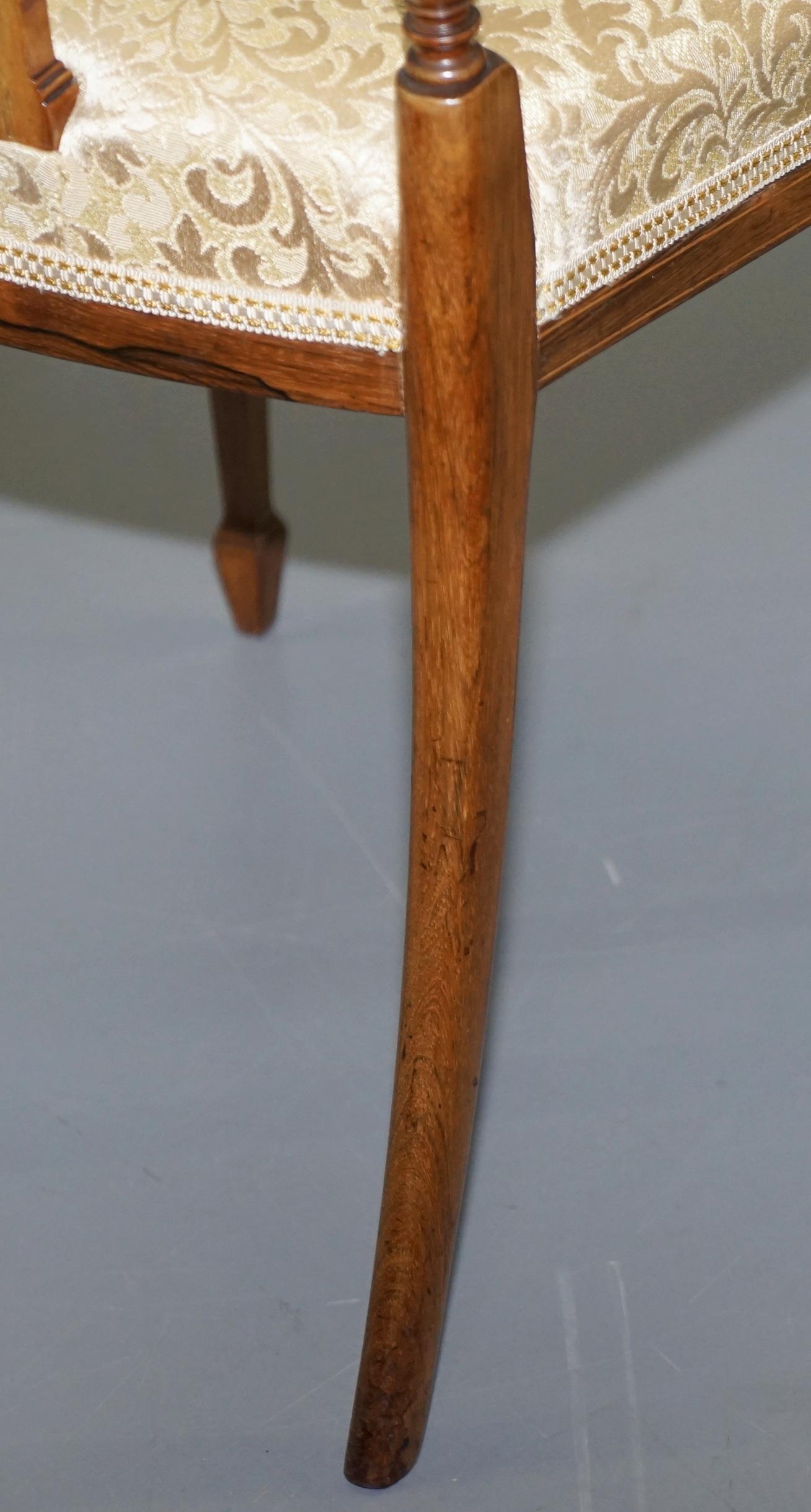 Stunning Redwood Sheraton Revival Style Occasional Chair Part Lovely Suite 3