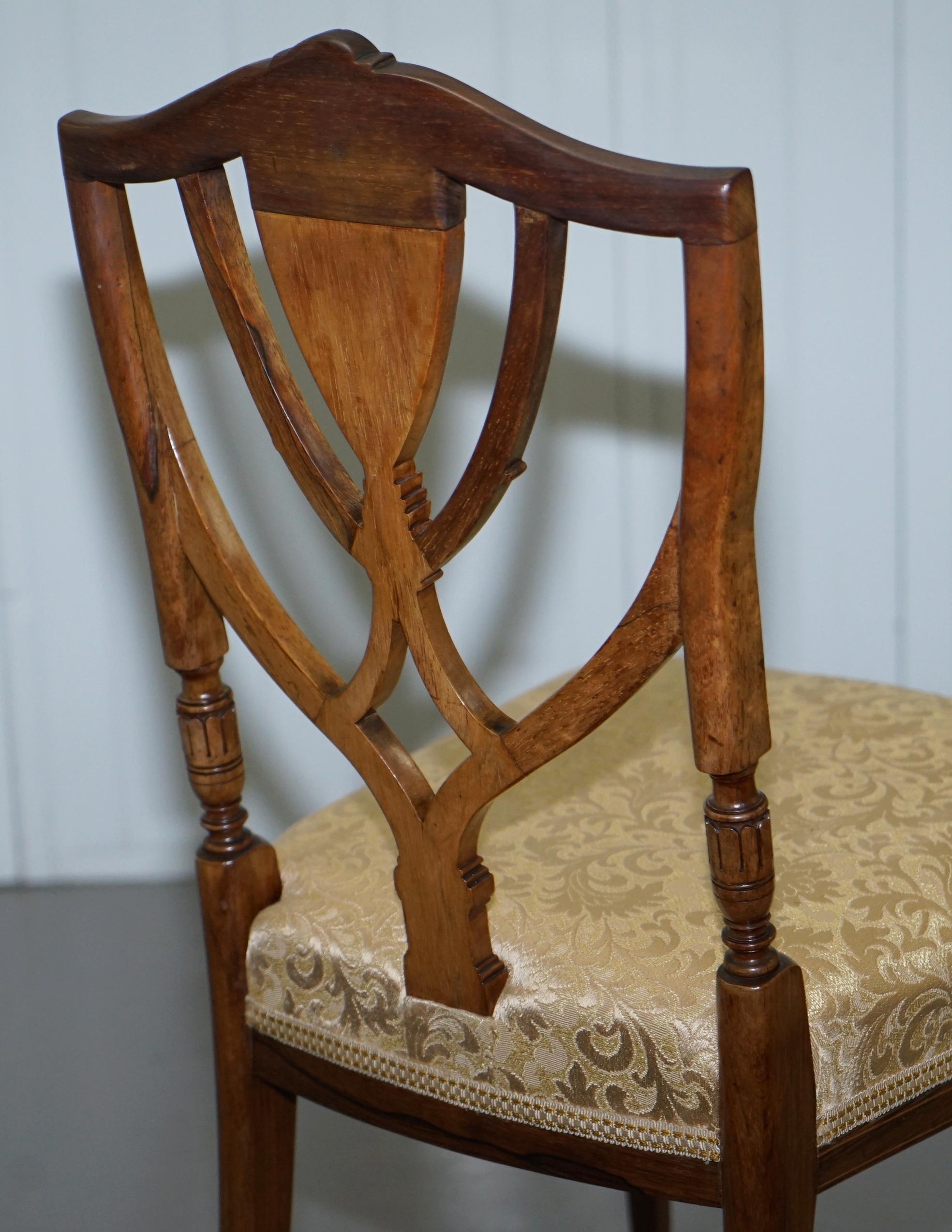 Stunning Redwood Sheraton Revival Style Occasional Chair Part Lovely Suite 4