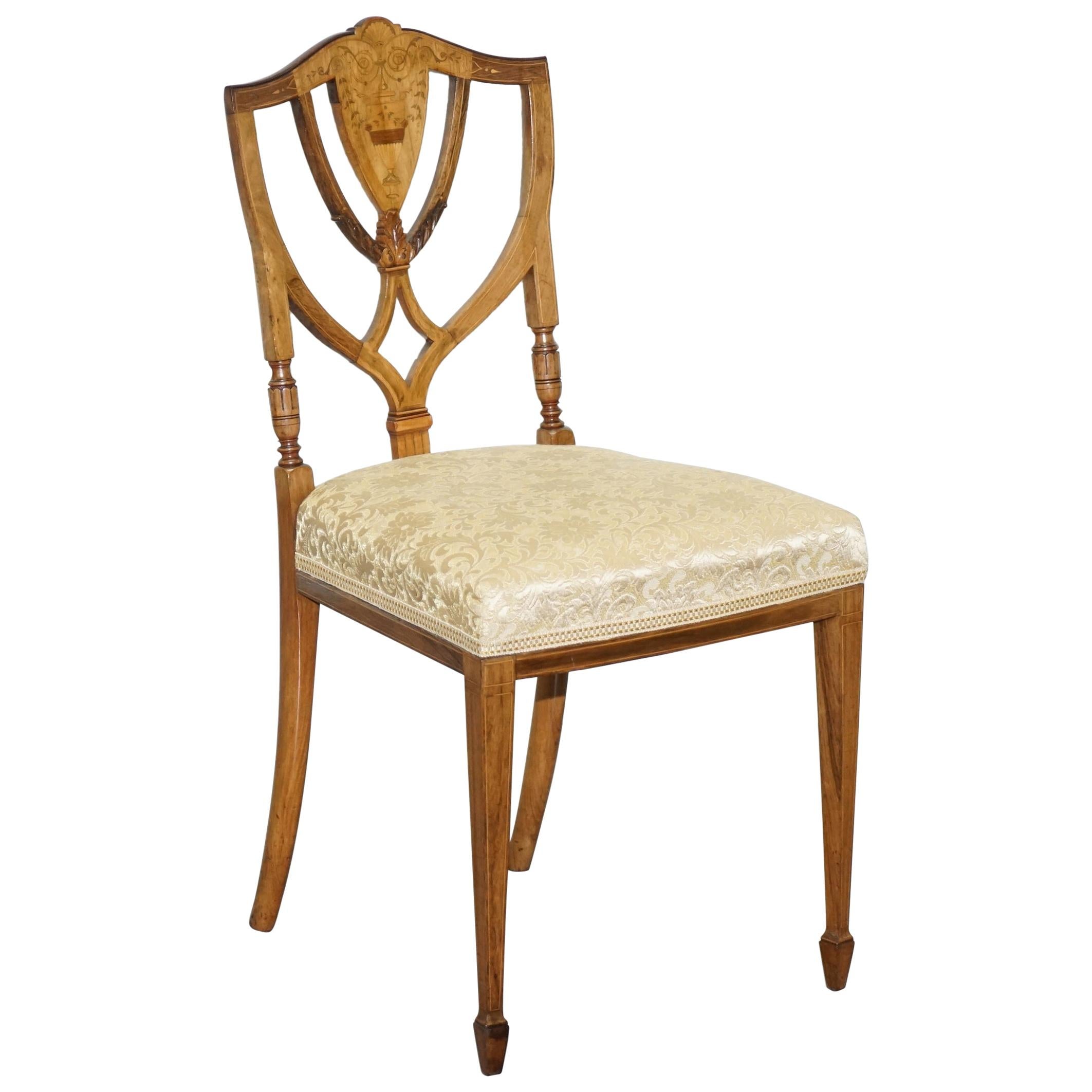 Stunning Redwood Sheraton Revival Style Occasional Chair Part Lovely Suite