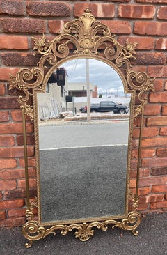 Stunning Regency Style Brass Console Table and Mirror