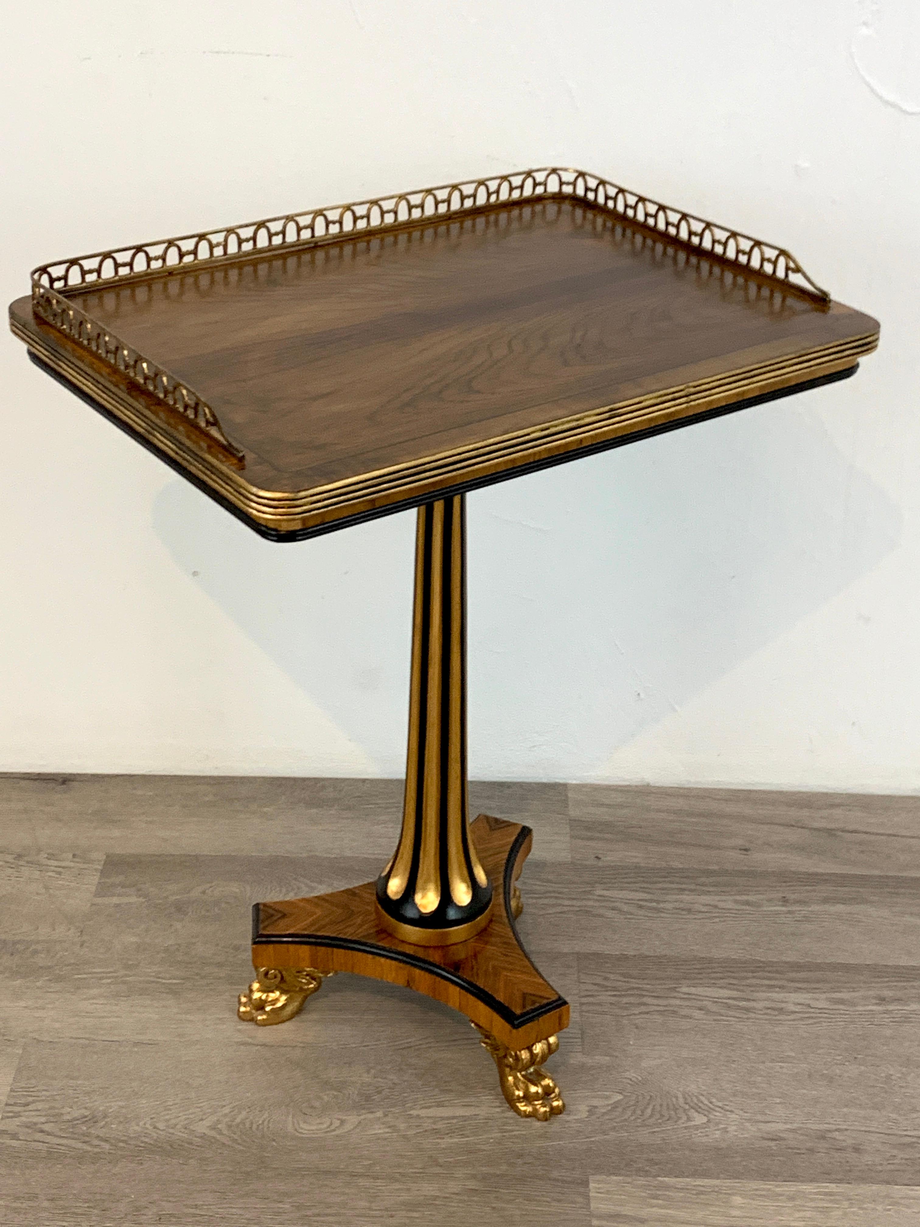Polychromed Stunning Regency Style Gilt Bronze Side Table, Althorp, by Theo Alexander For Sale