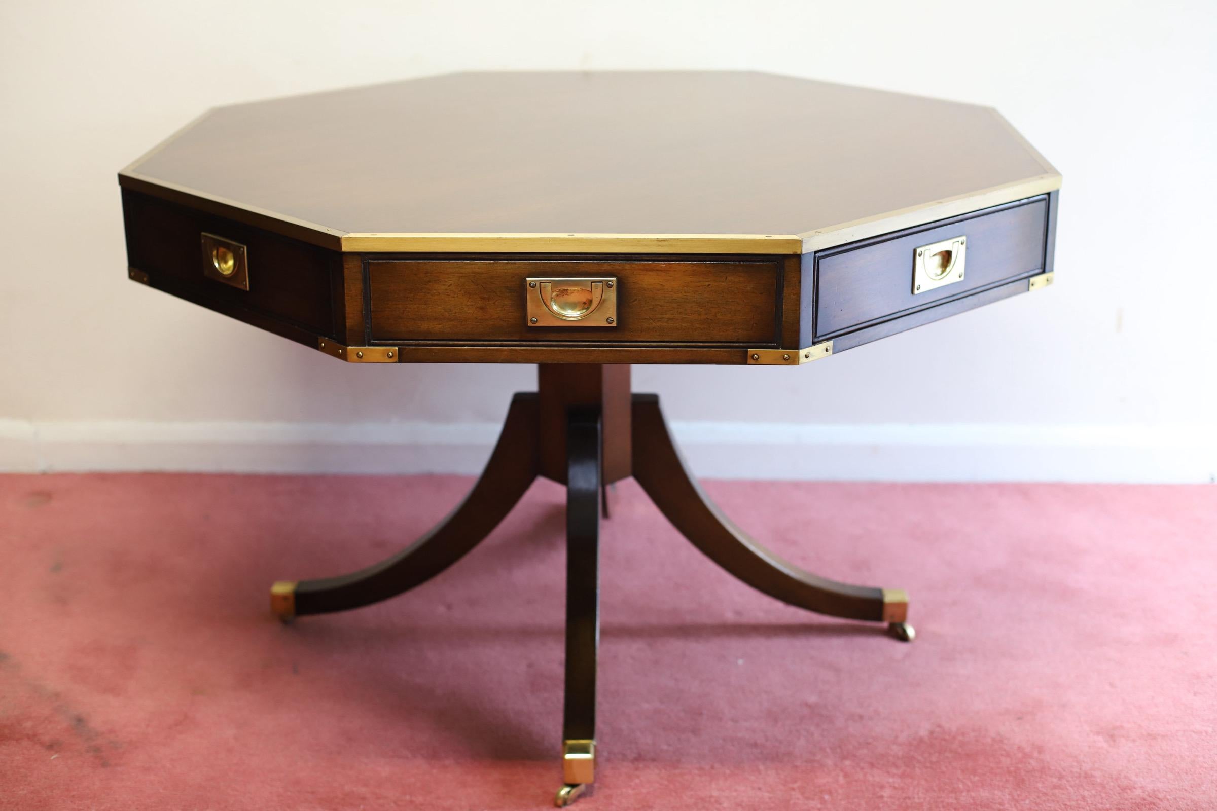 British Stunning REH Kennedy Military Campaign Centre Table  For Sale