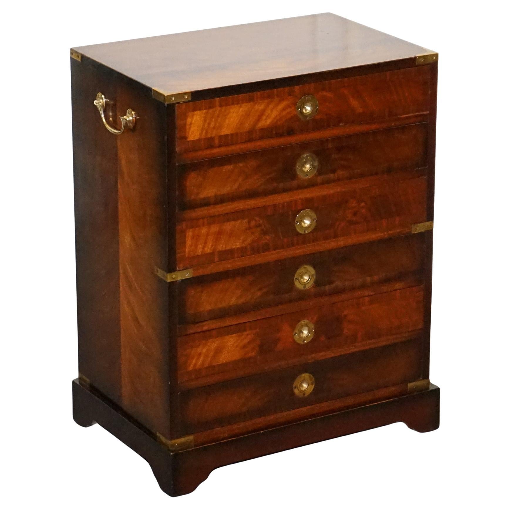 RESTORIERTE STUNNING REH KENNEDY VINTAGE MILITARY CAMPAiGN CHEST OF DRAWERS