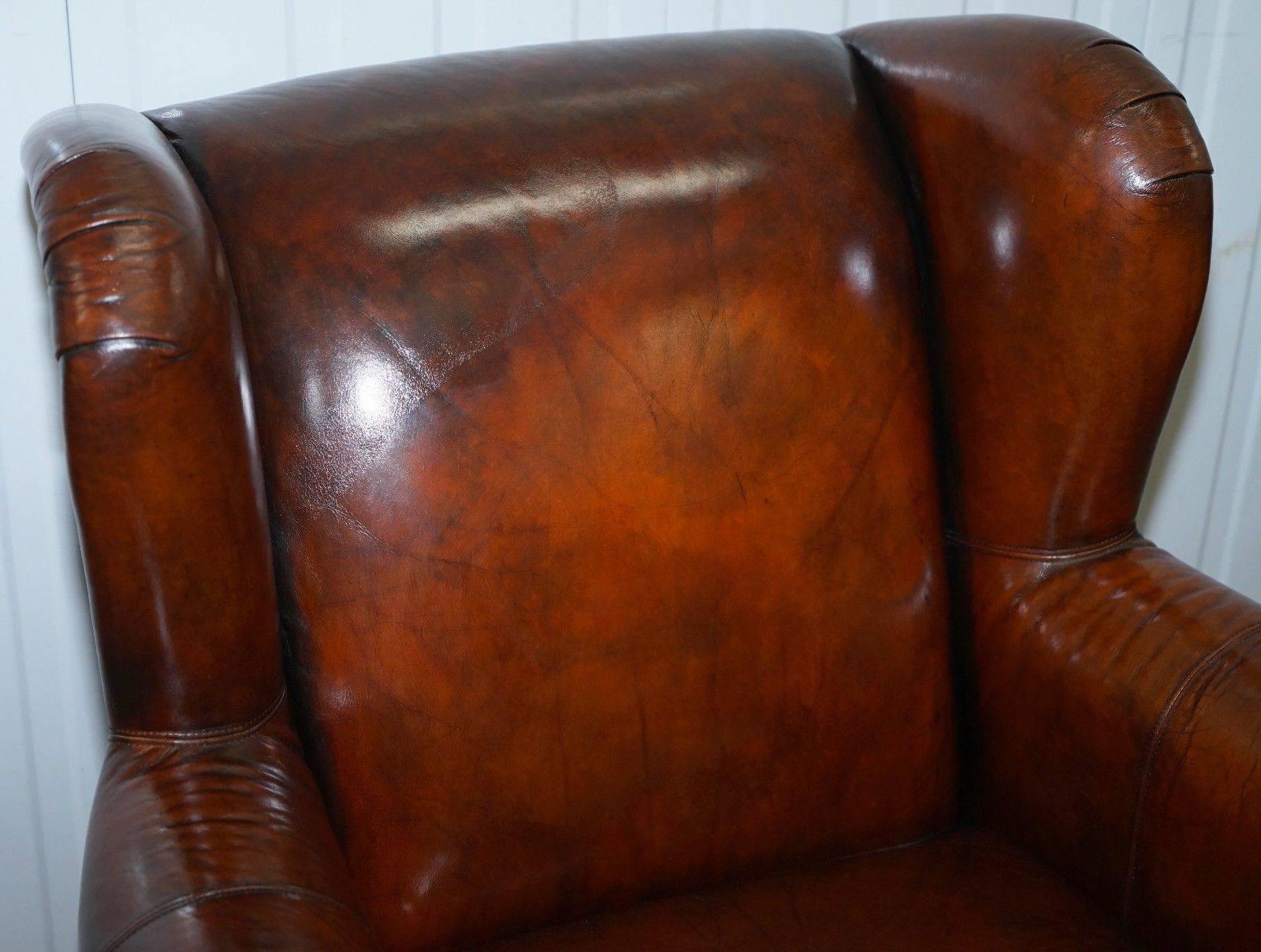 bernhardt leather chair and ottoman