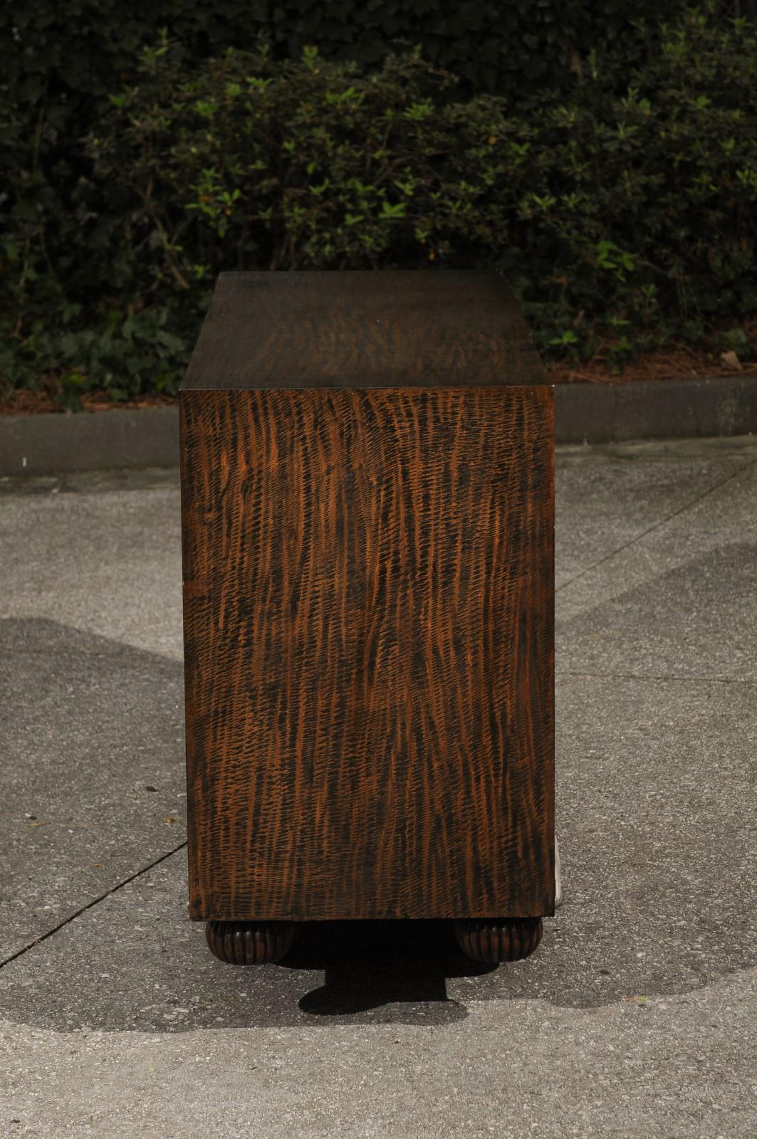 Stunning Restored Hand-Carved Mahogany Commode by Michael Taylor 10