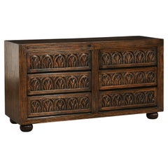 Stunning Restored Hand-Carved Mahogany Commode by Michael Taylor