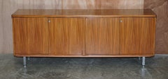 Stunning Restored Mid Century Modern Period Hardwood Sideboard with Chrome Legs