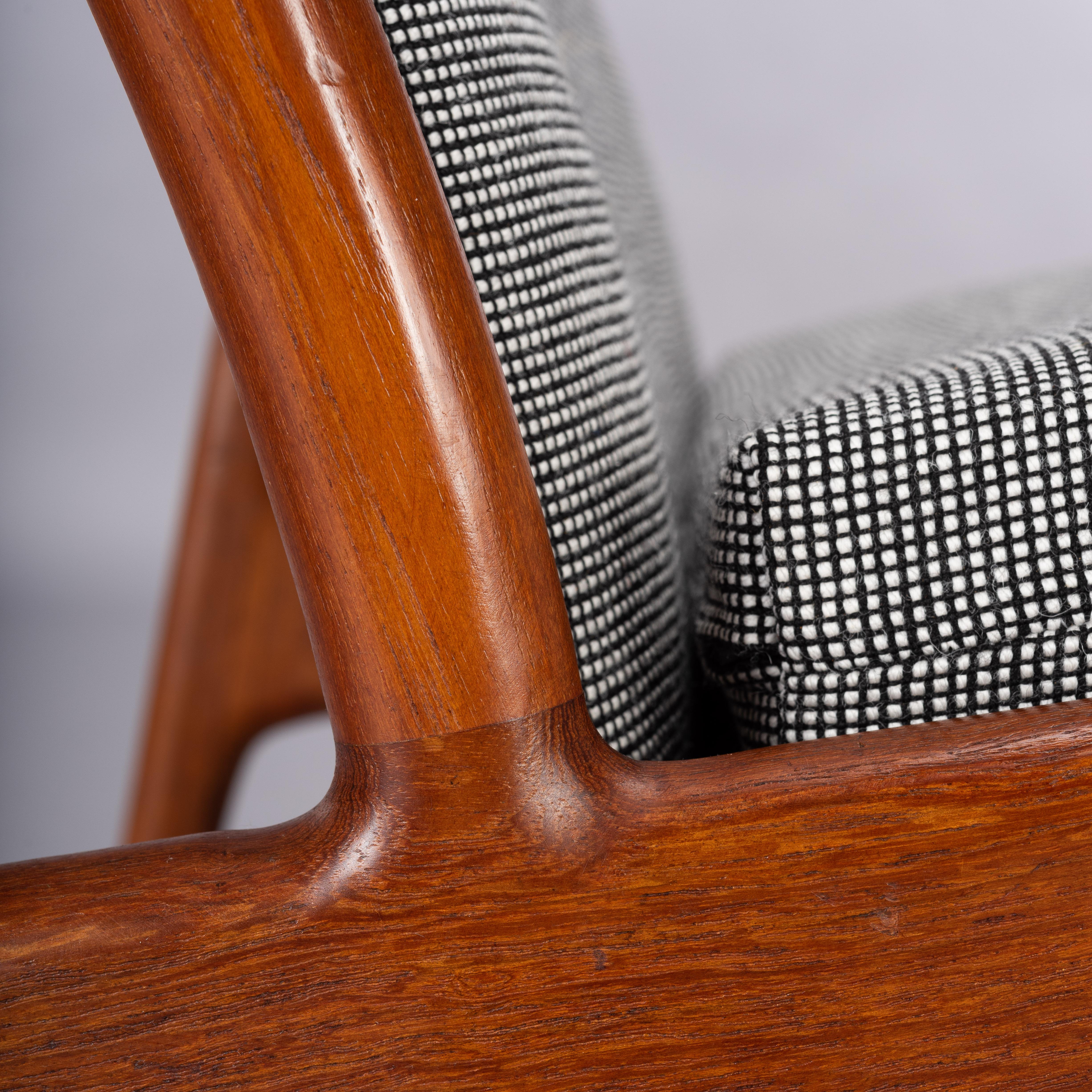 Stunning Reupholstered Teak Lounge Chair by Erik Andersen and Palle Pedersen 6