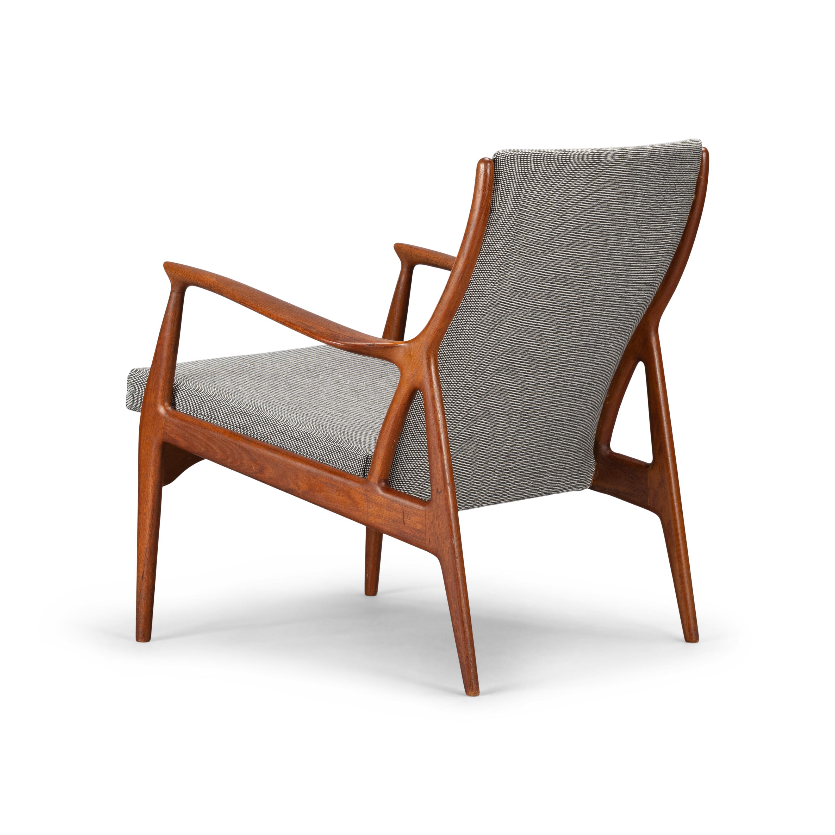 Danish Stunning Reupholstered Teak Lounge Chair by Erik Andersen and Palle Pedersen