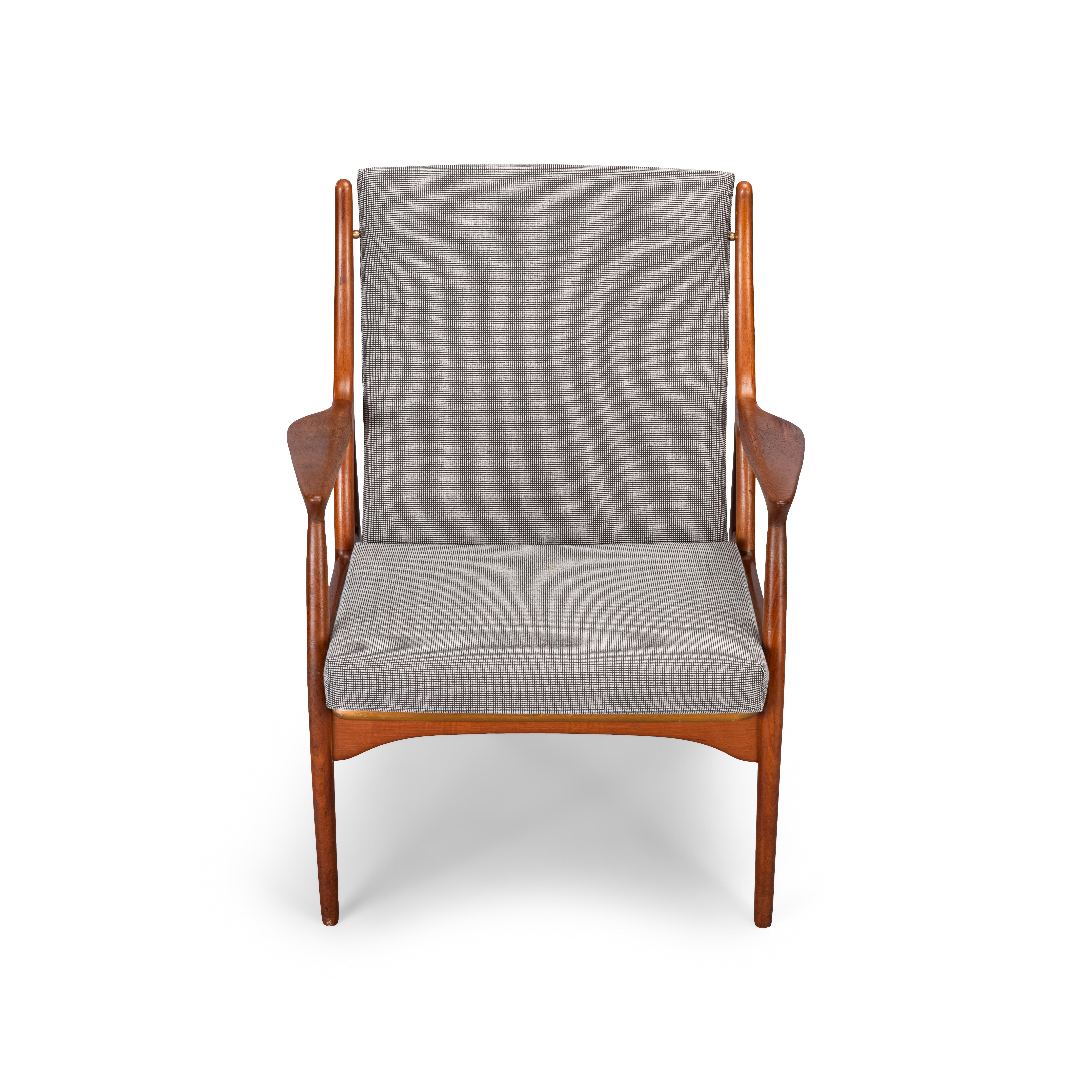 Wool Stunning Reupholstered Teak Lounge Chair by Erik Andersen and Palle Pedersen