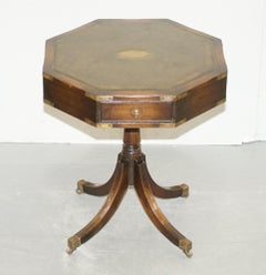Stunning Revolving Military Campaign Regency Style Drum Side End Lamp Wine Table