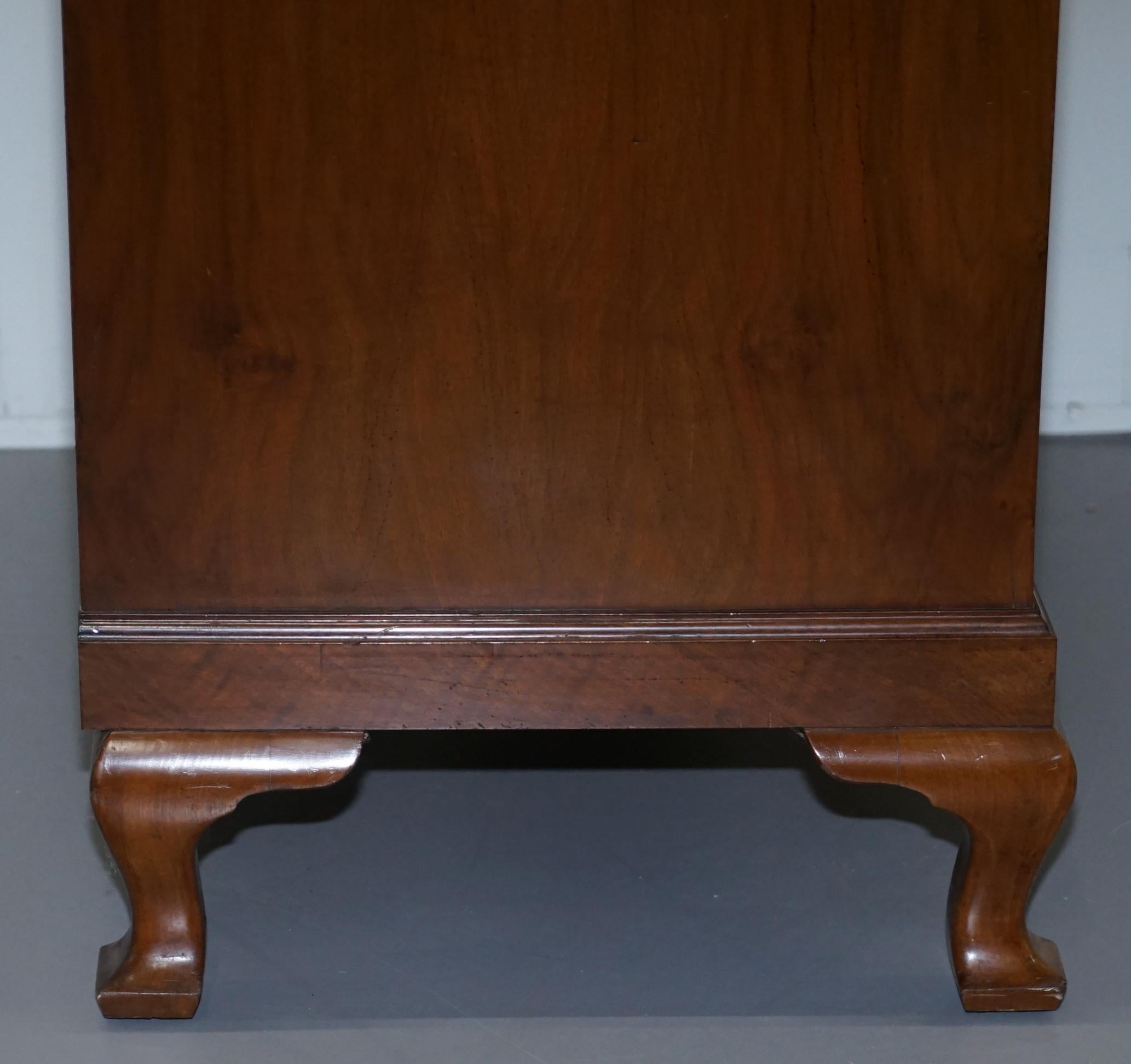 Stunning Robson & Sons circa 1910 Burr Walnut Drinks Cabinet Chest of Drawers 3