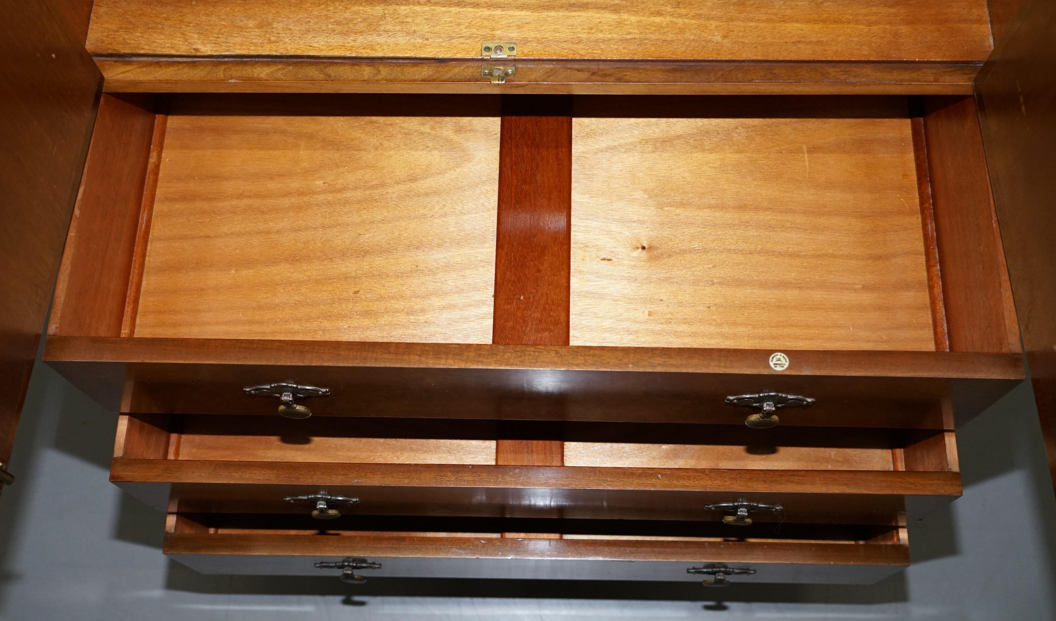 Stunning Robson & Sons circa 1910 Burr Walnut Drinks Cabinet Chest of Drawers 10