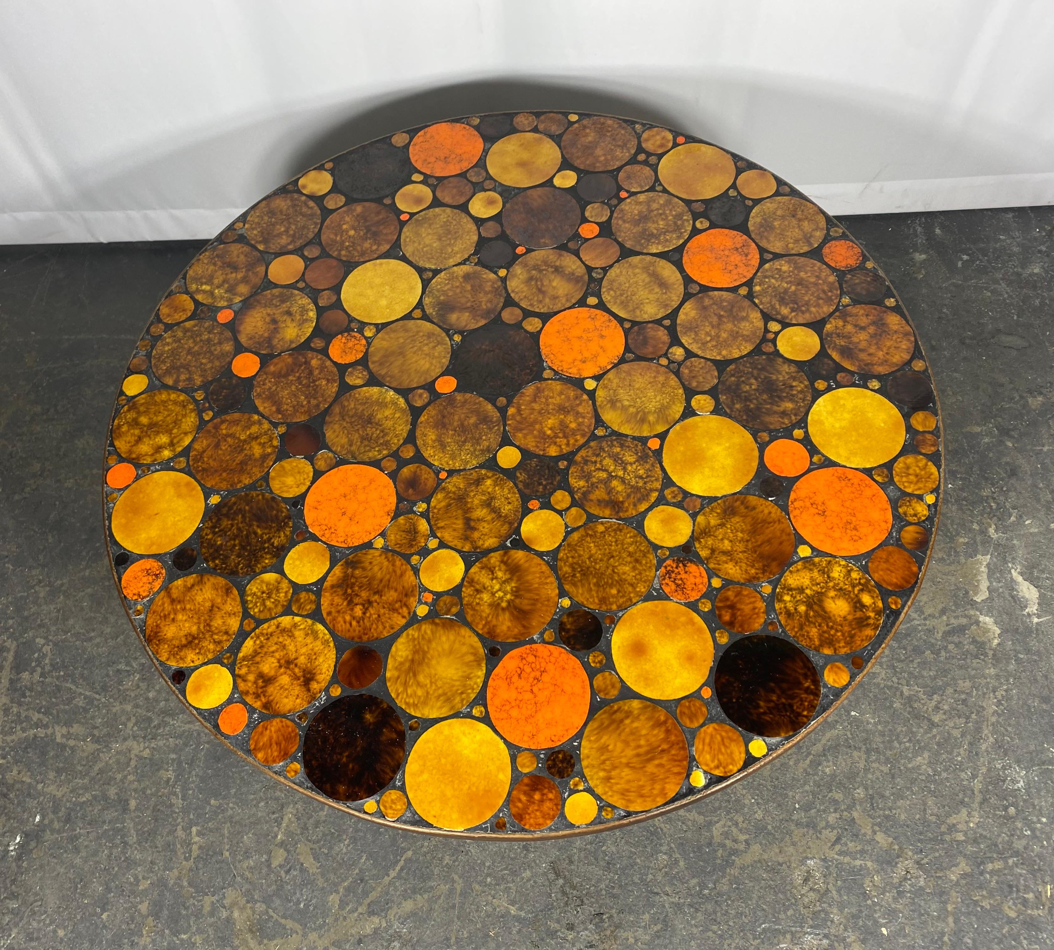 Hand-Crafted Stunning Roger Capron CERAMIC Tile Top Cocktail / Coffee Table  For Sale
