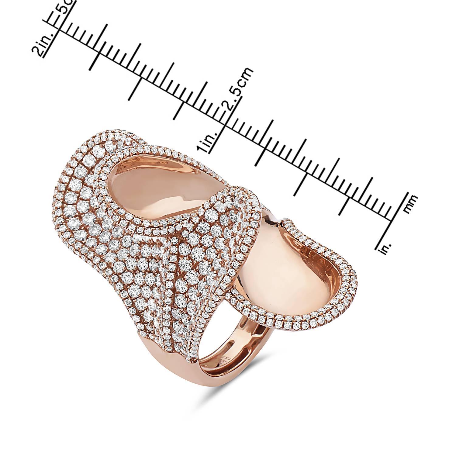 Modern Emilio Jewelry Stunning Rose Gold Diamond Ring
