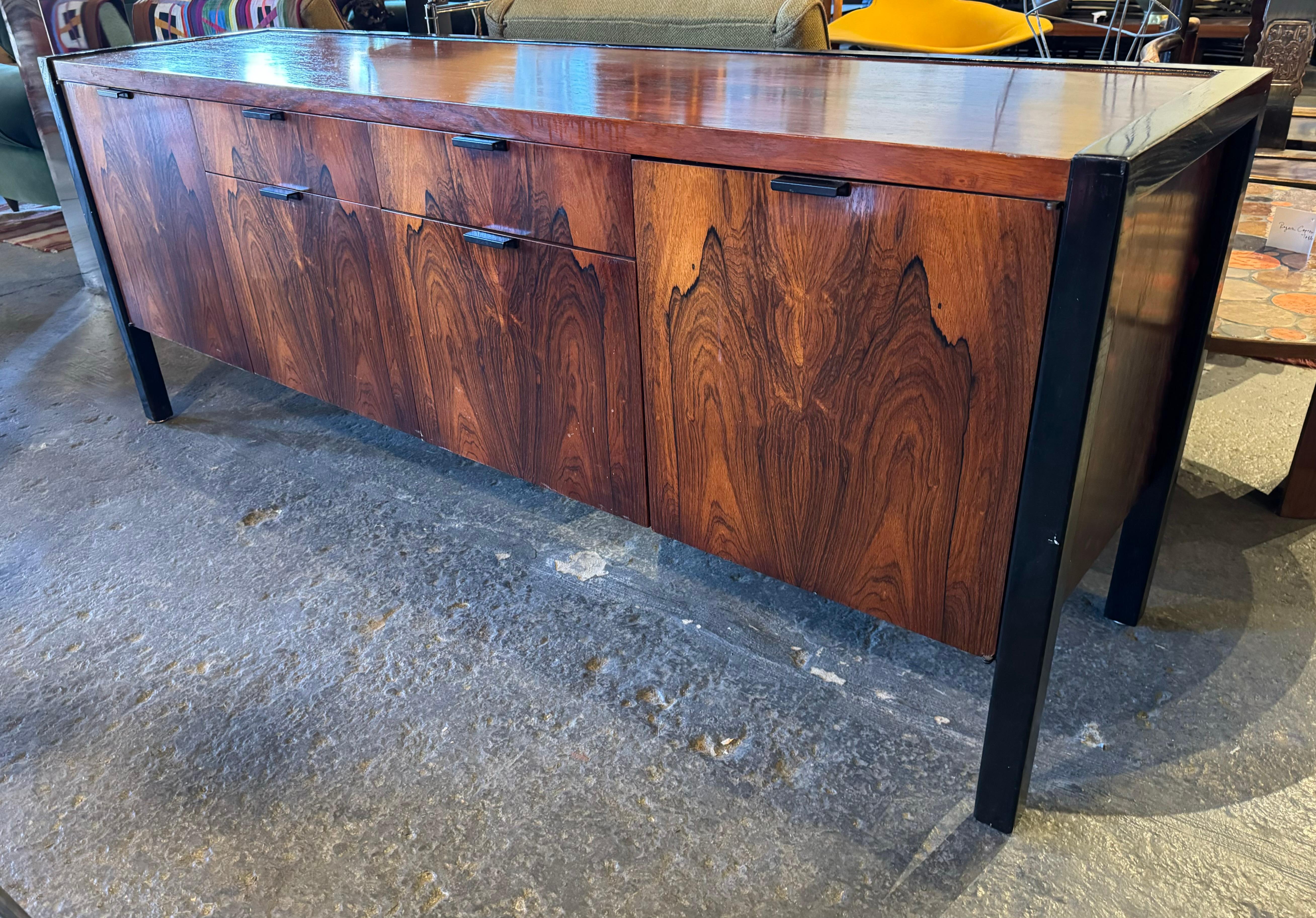Ebonized Stunning Rosewood Cabinet / credenza designed by George Nelson / Herman Miller For Sale