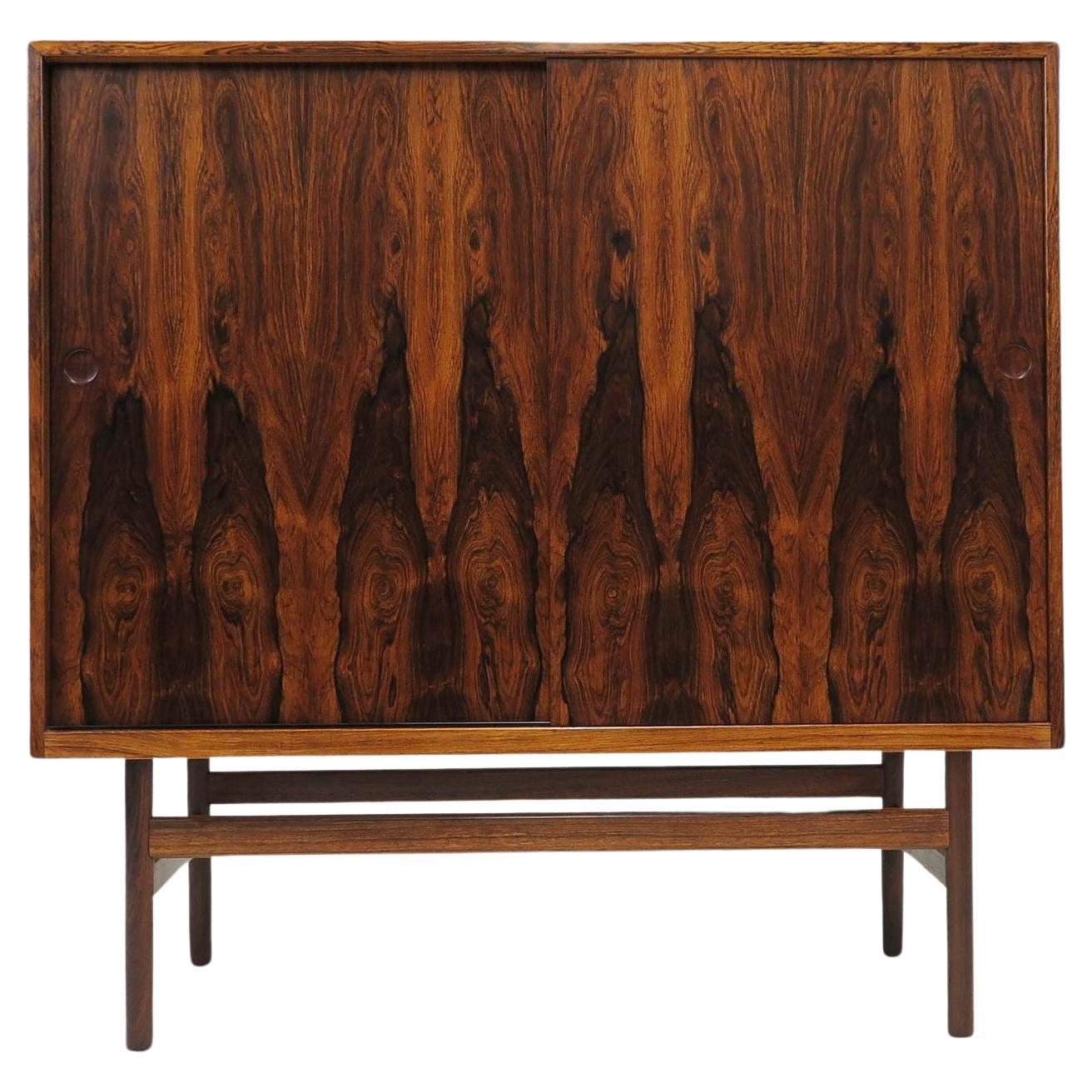Stunning Rosewood Cabinet with Book-matched Grain For Sale