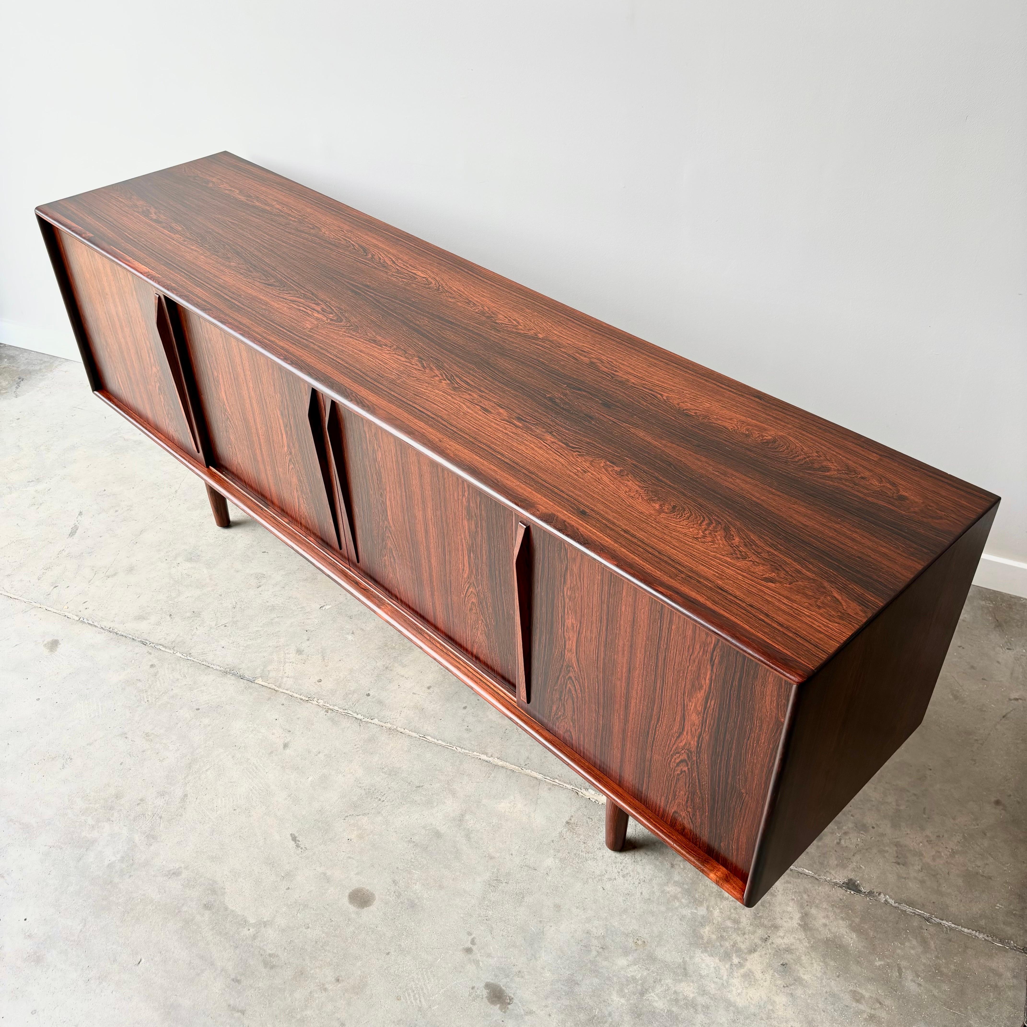 Stunning Rosewood Credenza by Kurt Ostervig, 1960s In Good Condition For Sale In Raleigh, NC