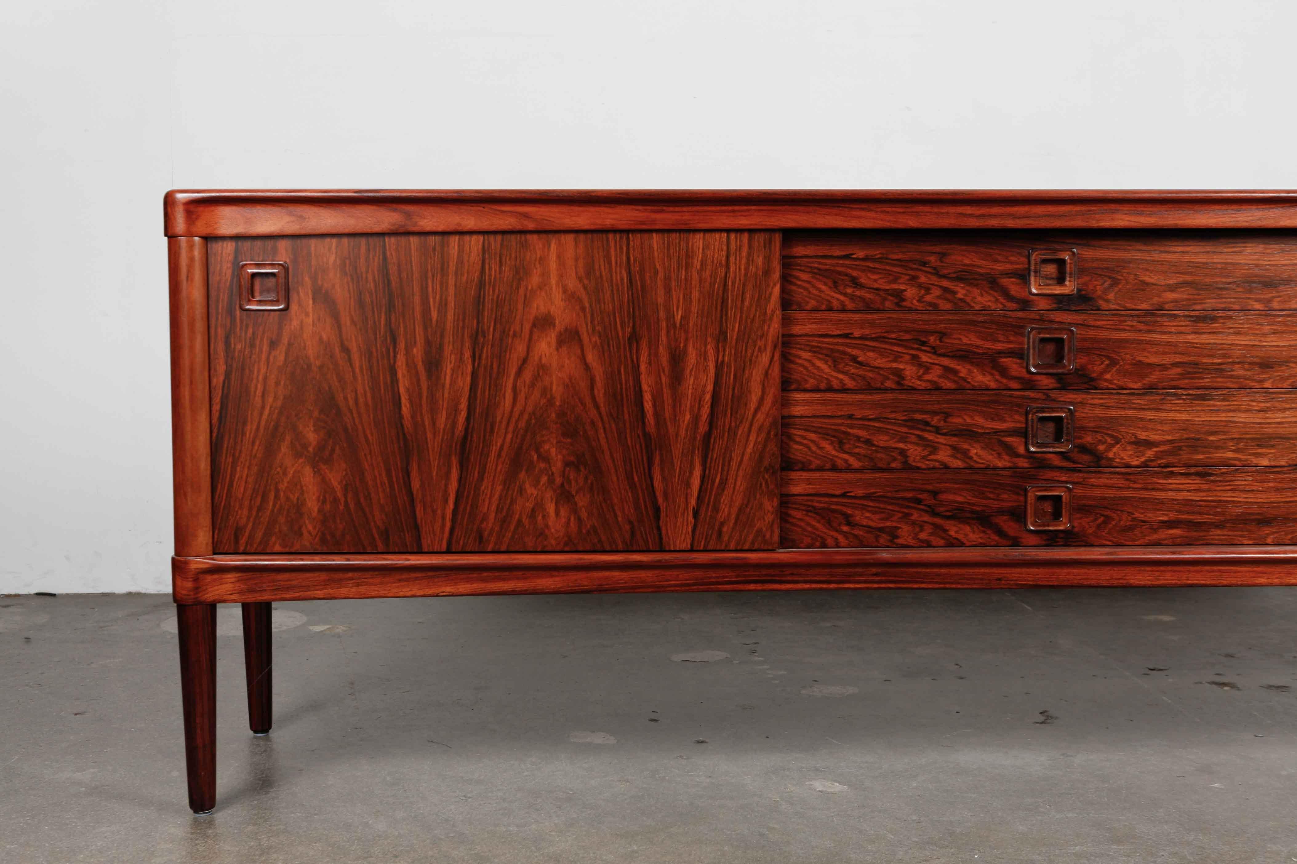 Mid-Century Modern Stunning Rosewood Sideboard Designed by H.W. Klein for Bramin Mobler, Denmark