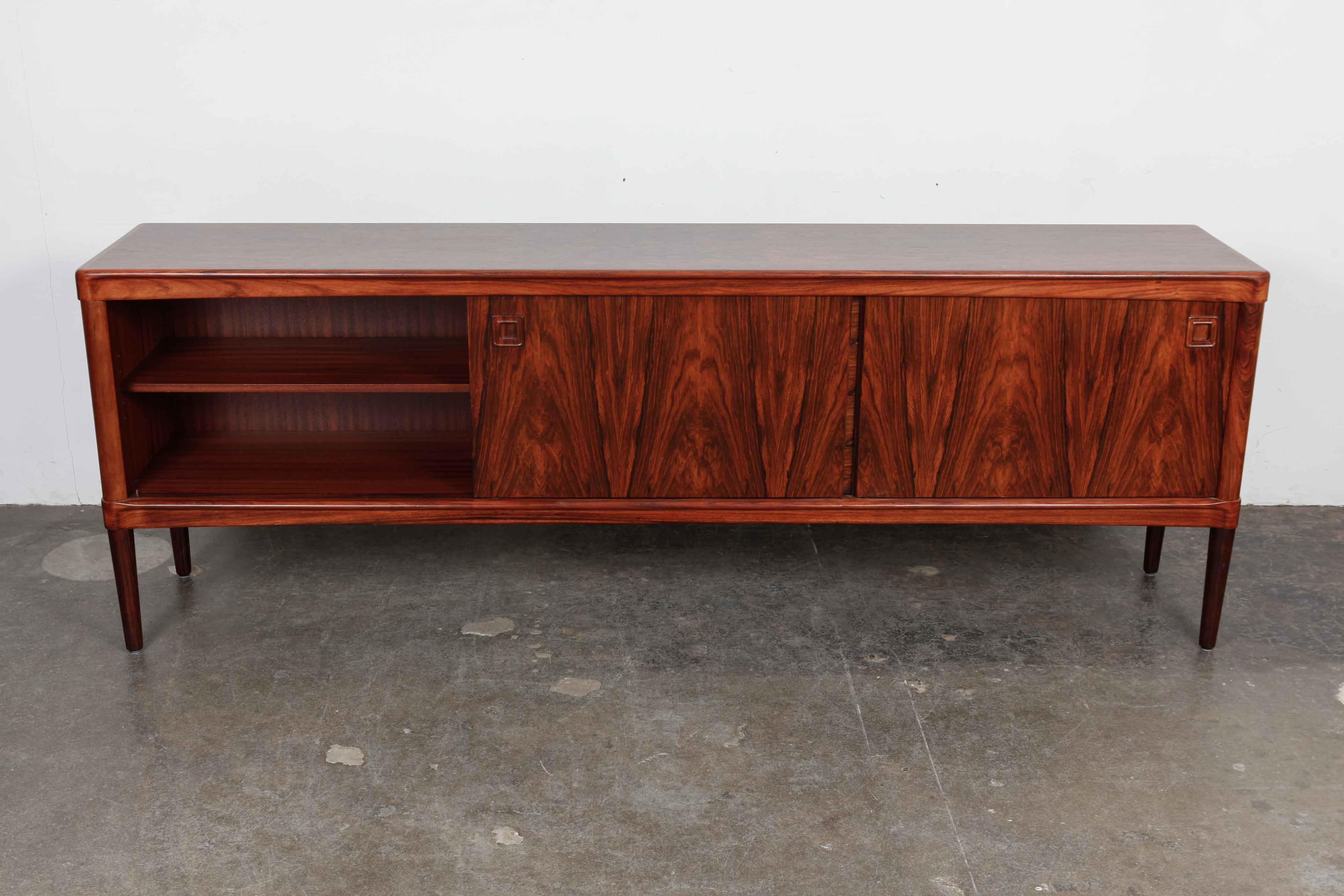 Lacquered Stunning Rosewood Sideboard Designed by H.W. Klein for Bramin Mobler, Denmark