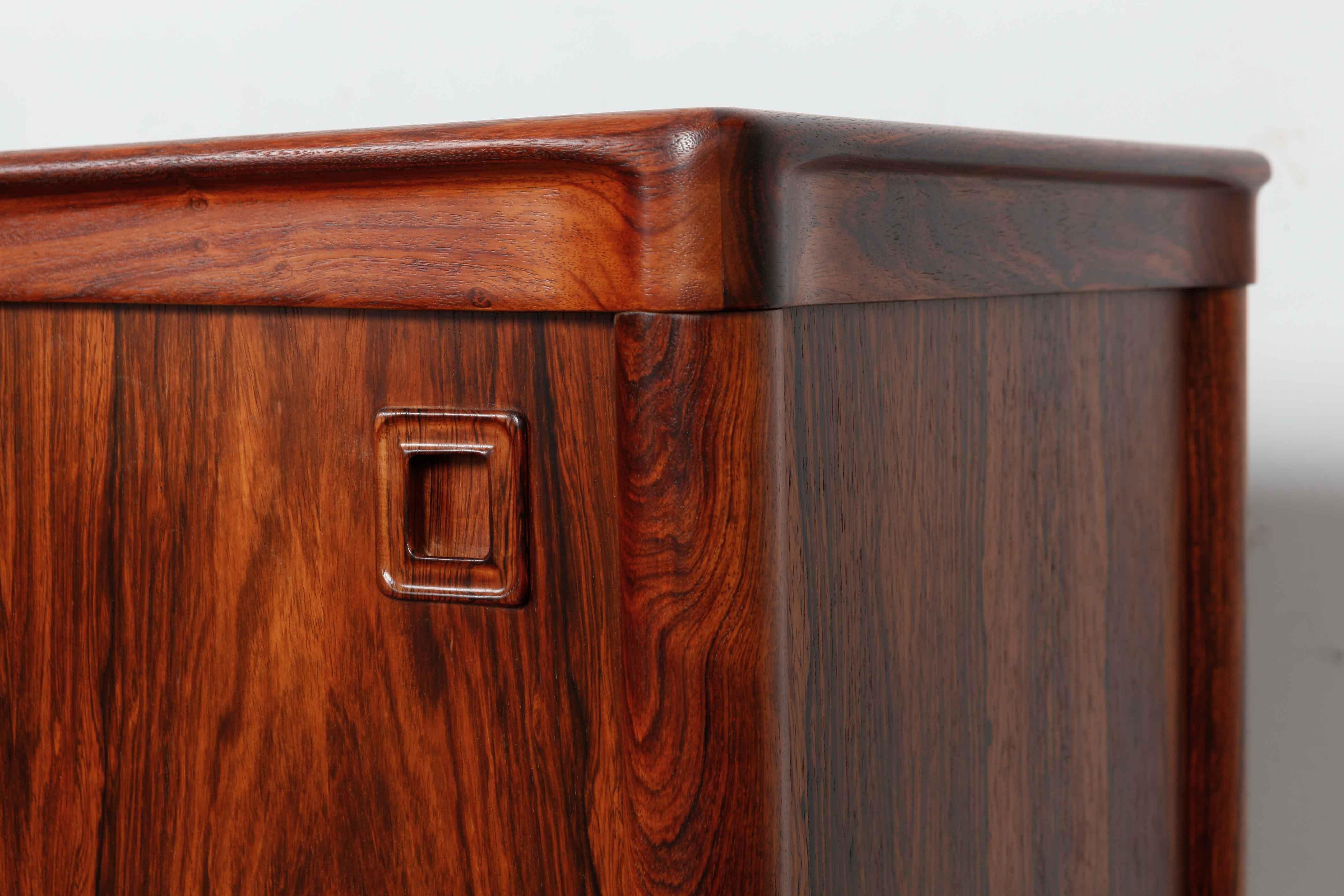 Mid-20th Century Stunning Rosewood Sideboard Designed by H.W. Klein for Bramin Mobler, Denmark