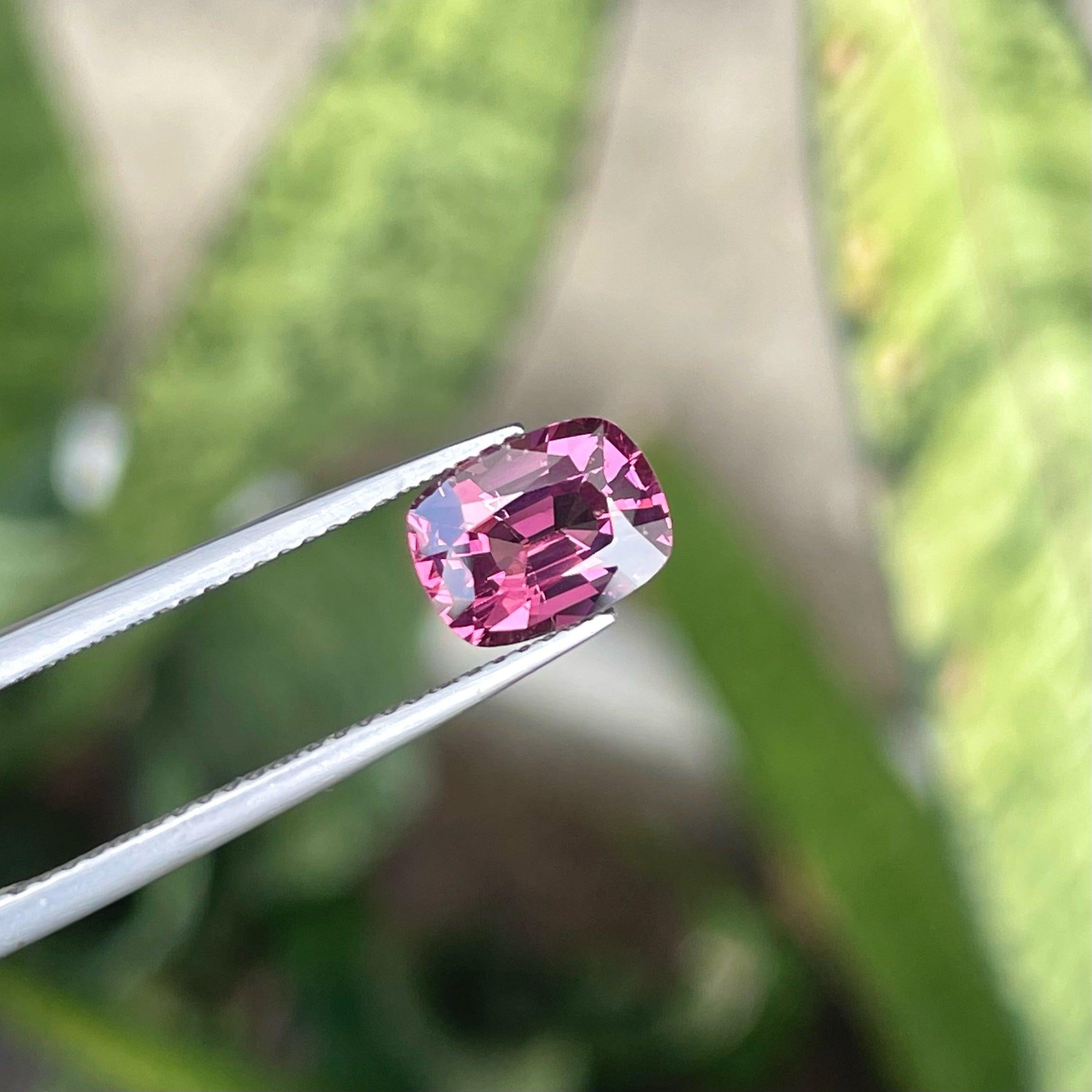 Stunning Sakura Pink Loose Spinel of 1.95 carats from Burma has a wonderful cut in a Cushion shape, incredible Pink color. Great brilliance. This gem is VVS Clarity.

Product Information:
GEMSTONE TYPE:	Stunning Sakura Pink Loose Spinel
WEIGHT:	1.95