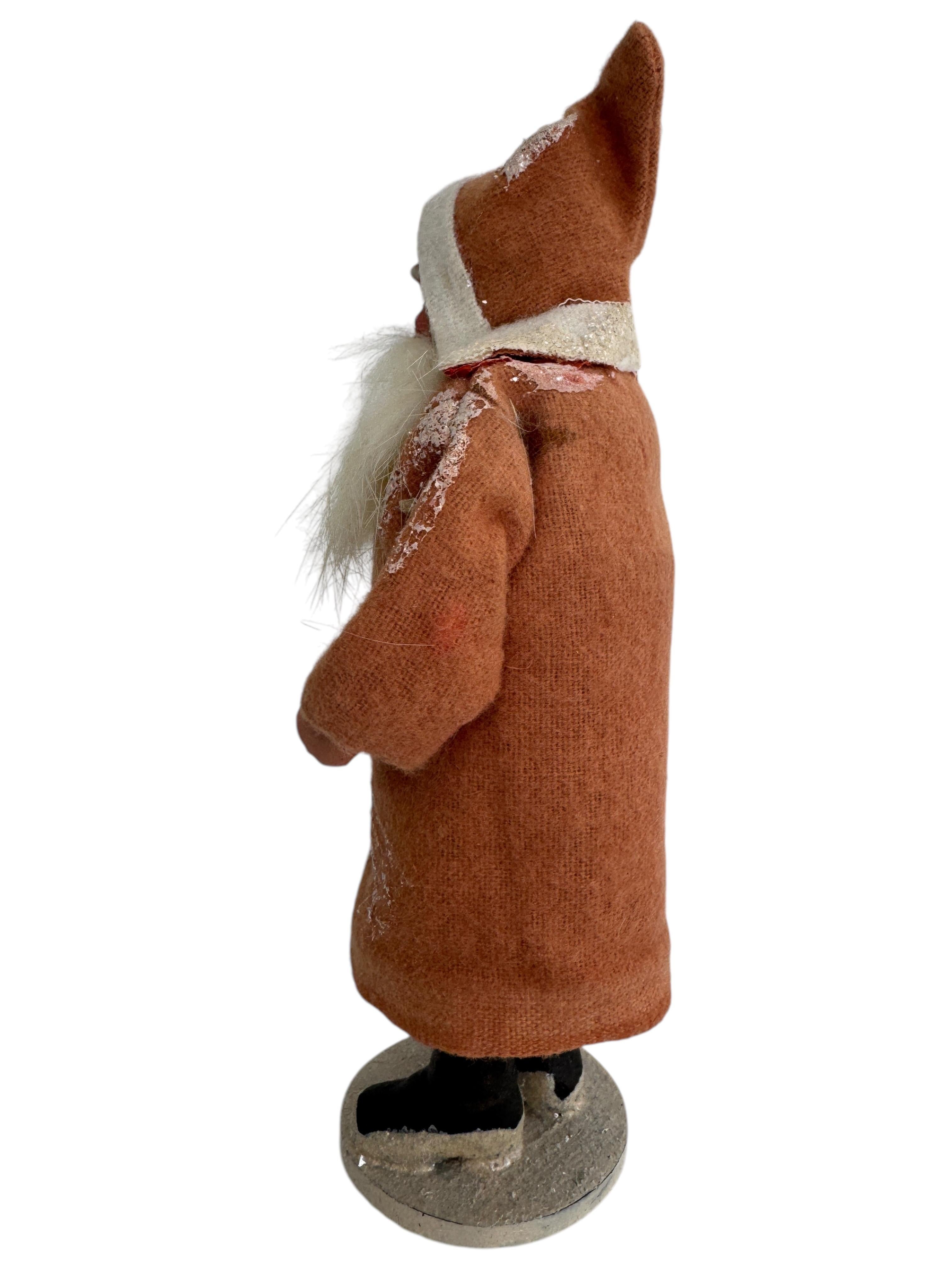 Impresionante Santa Claus Belsnickel Candy Container, Antique German Christmas 1910s Alemán en venta