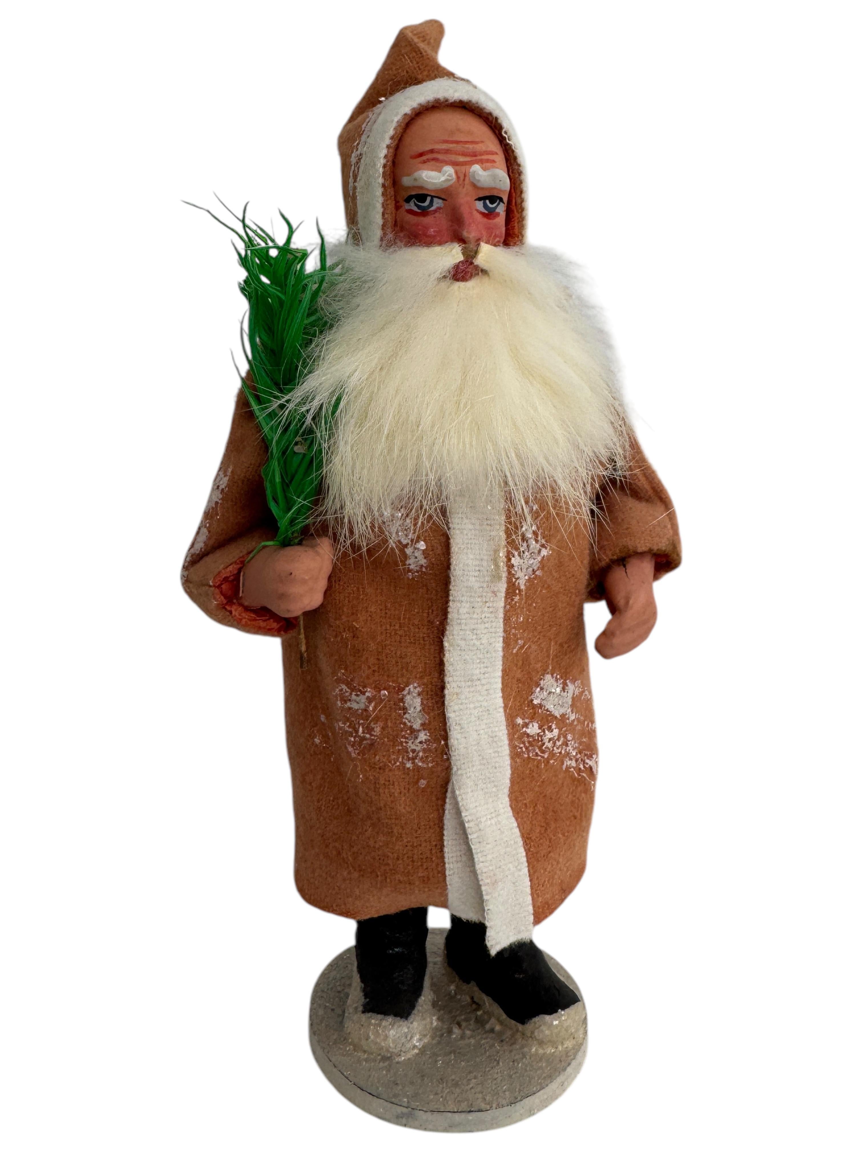 Impresionante Santa Claus Belsnickel Candy Container, Antique German Christmas 1910s en Bueno estado para la venta en Nuernberg, DE