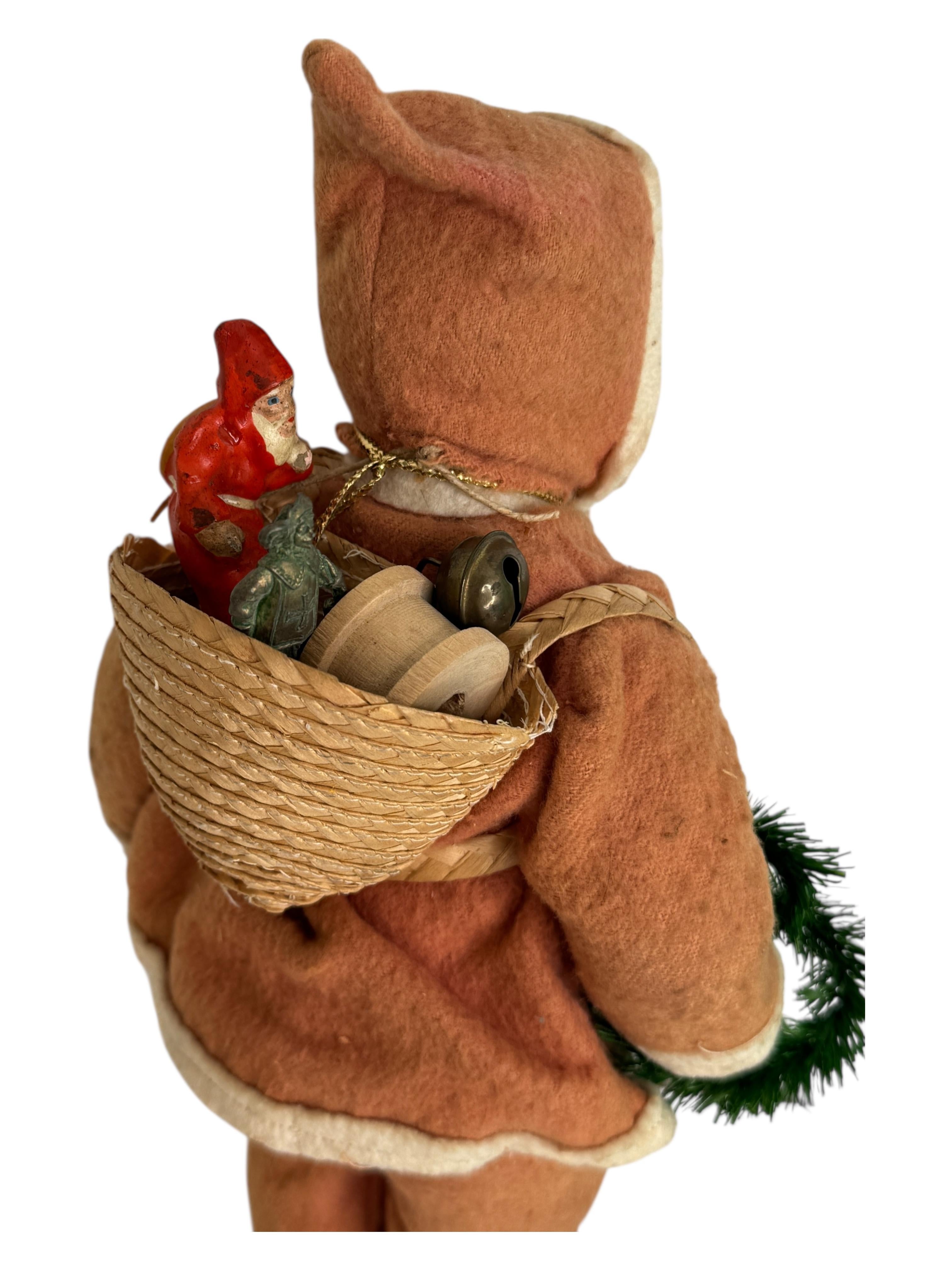 Superbe poupée Père Noël Belsnickel Décoration de Noël allemande des années 1910 en vente 2