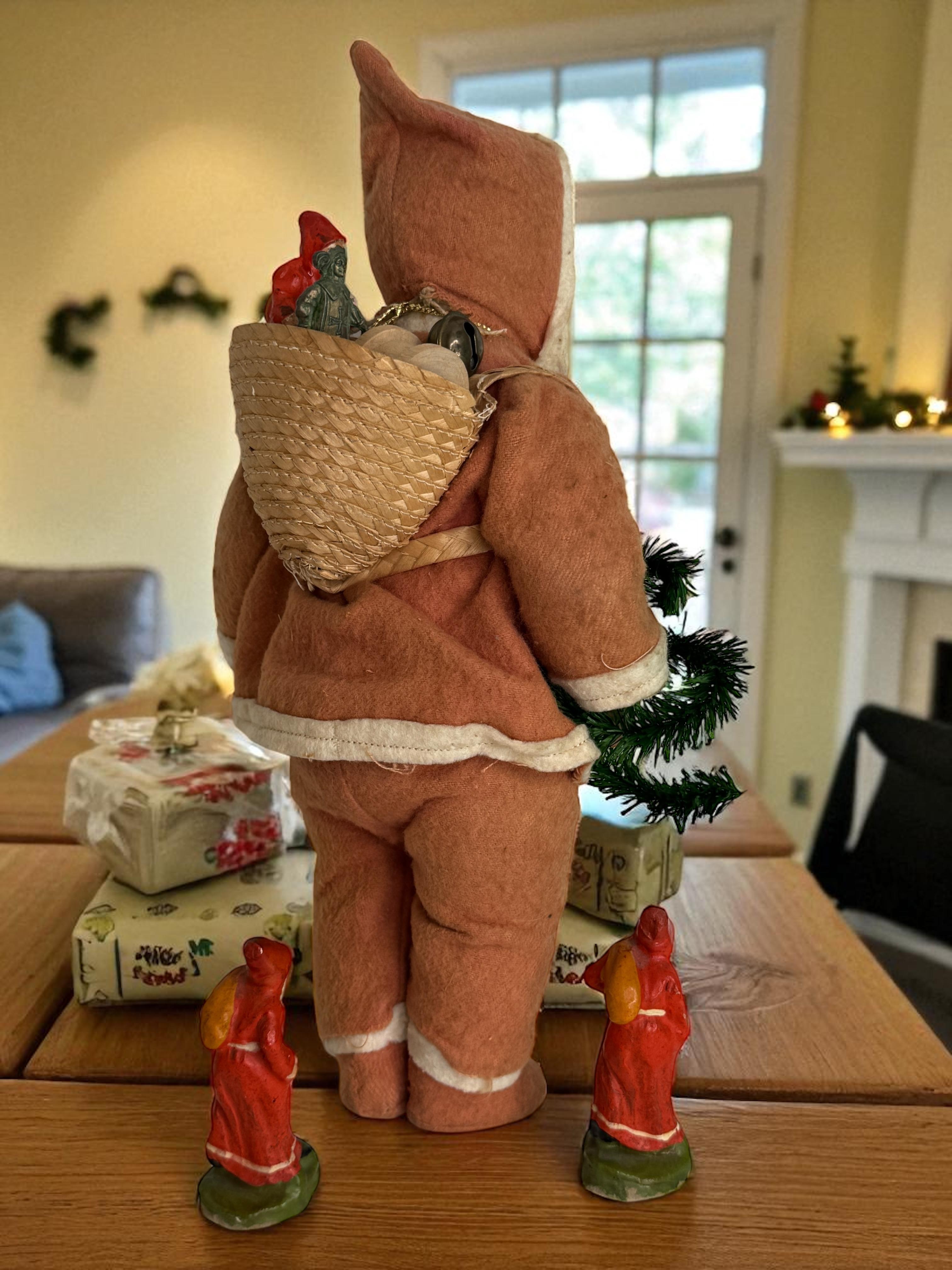 Superbe poupée Père Noël Belsnickel Décoration de Noël allemande des années 1910 en vente 5