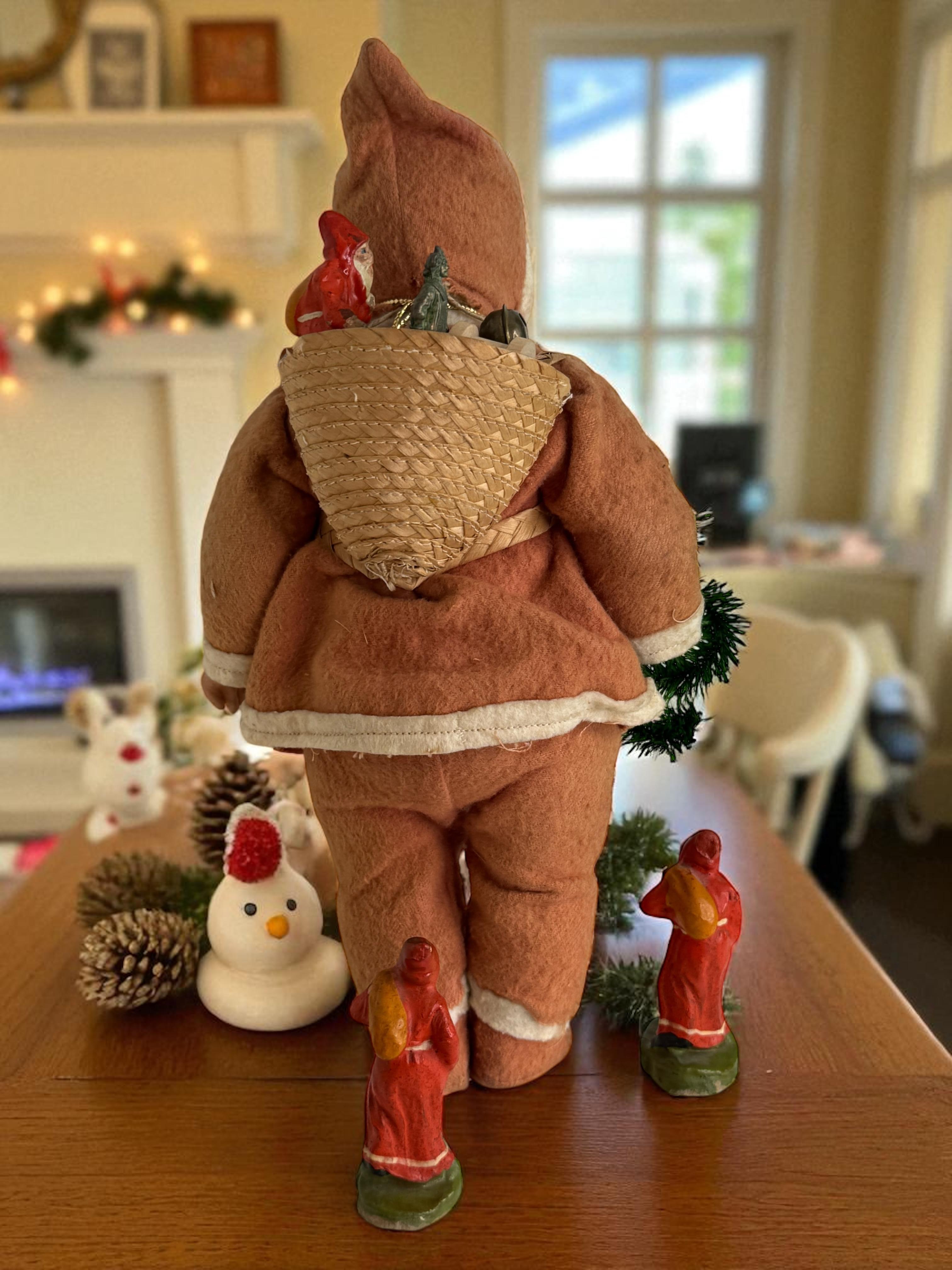 Superbe poupée Père Noël Belsnickel Décoration de Noël allemande des années 1910 en vente 8