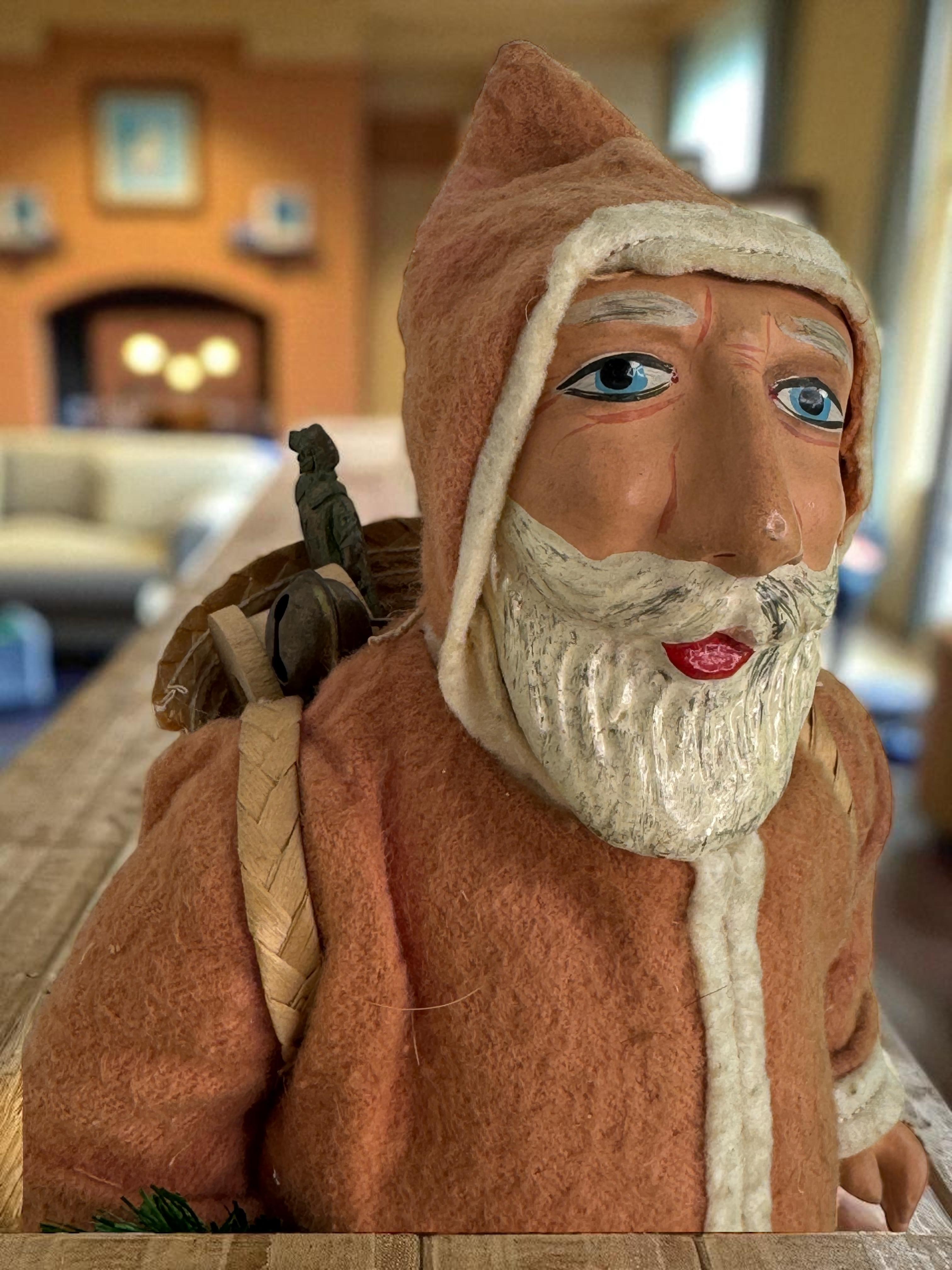 Superbe poupée Père Noël Belsnickel Décoration de Noël allemande des années 1910 en vente 9