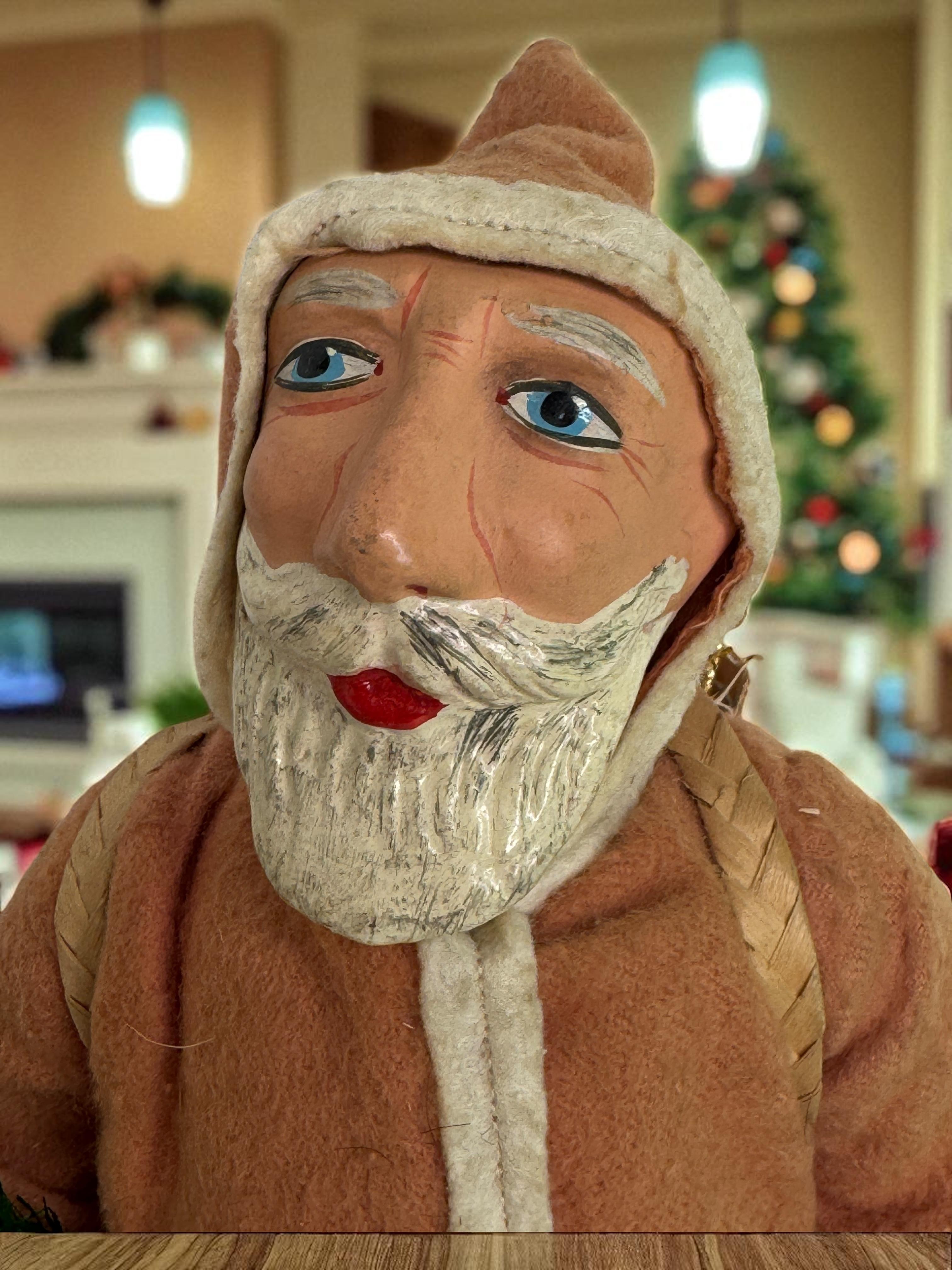 Superbe poupée Père Noël Belsnickel Décoration de Noël allemande des années 1910 en vente 10