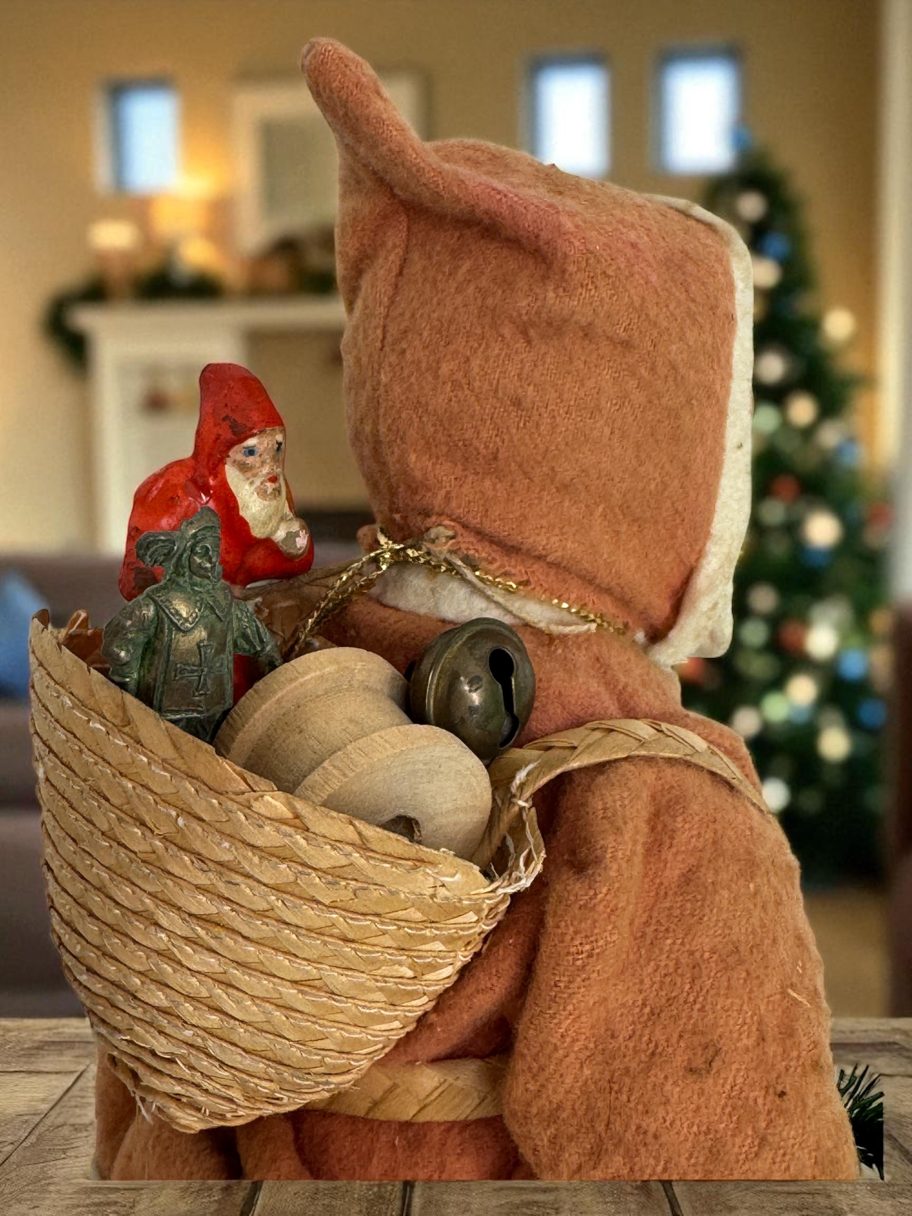 Superbe poupée Père Noël Belsnickel Décoration de Noël allemande des années 1910 en vente 11