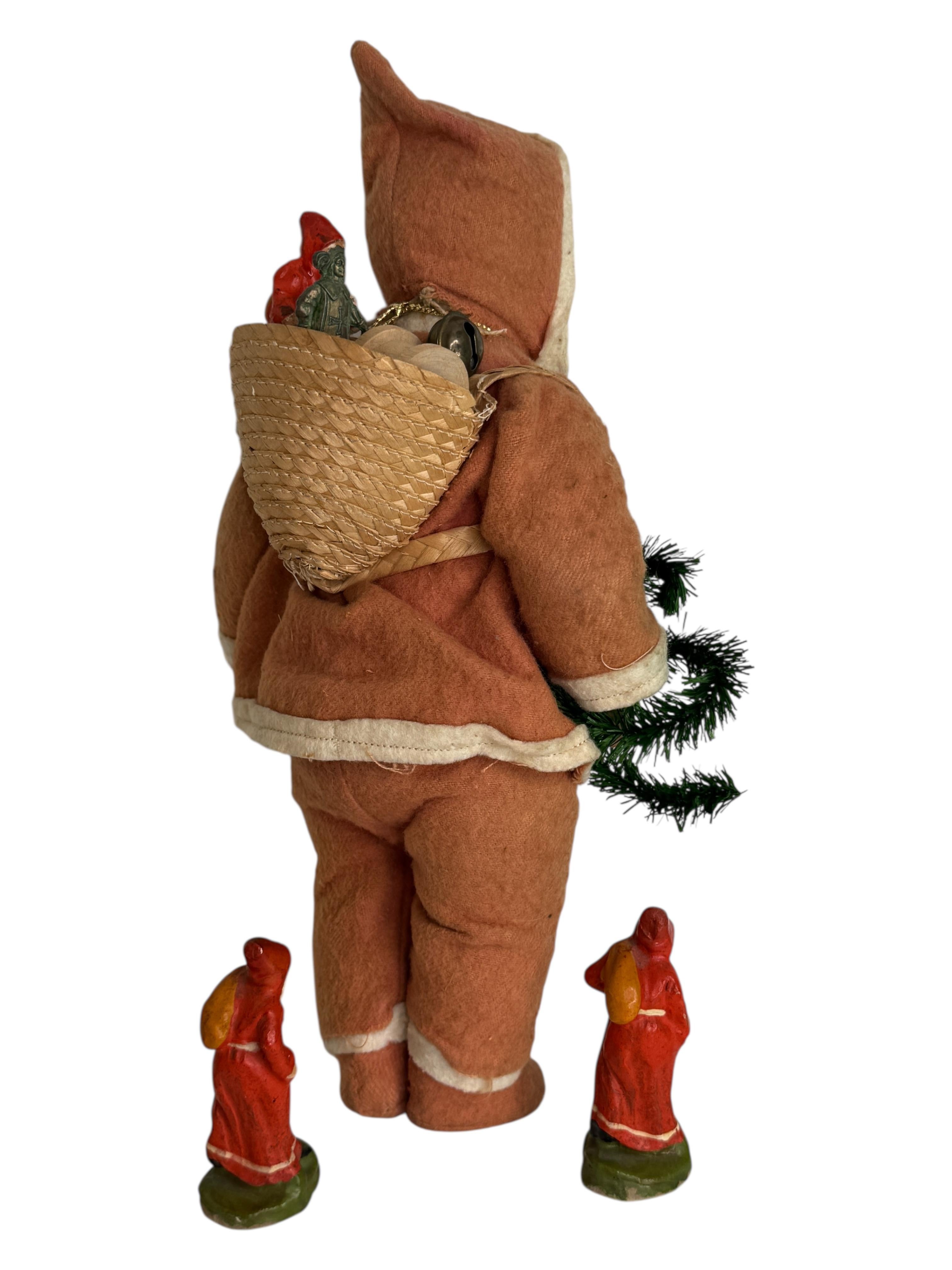 Allemand Superbe poupée Père Noël Belsnickel Décoration de Noël allemande des années 1910 en vente