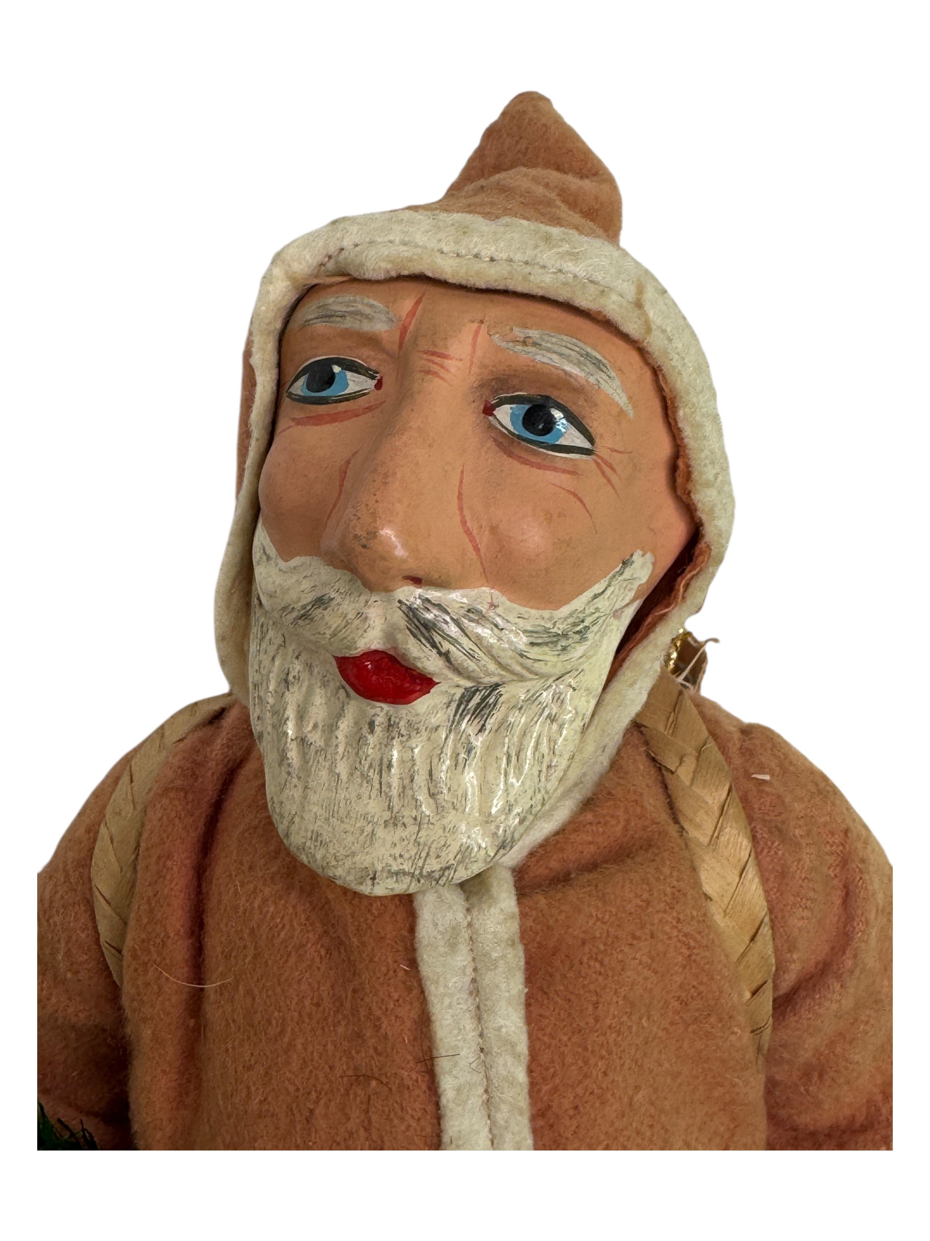 Composition Superbe poupée Père Noël Belsnickel Décoration de Noël allemande des années 1910 en vente