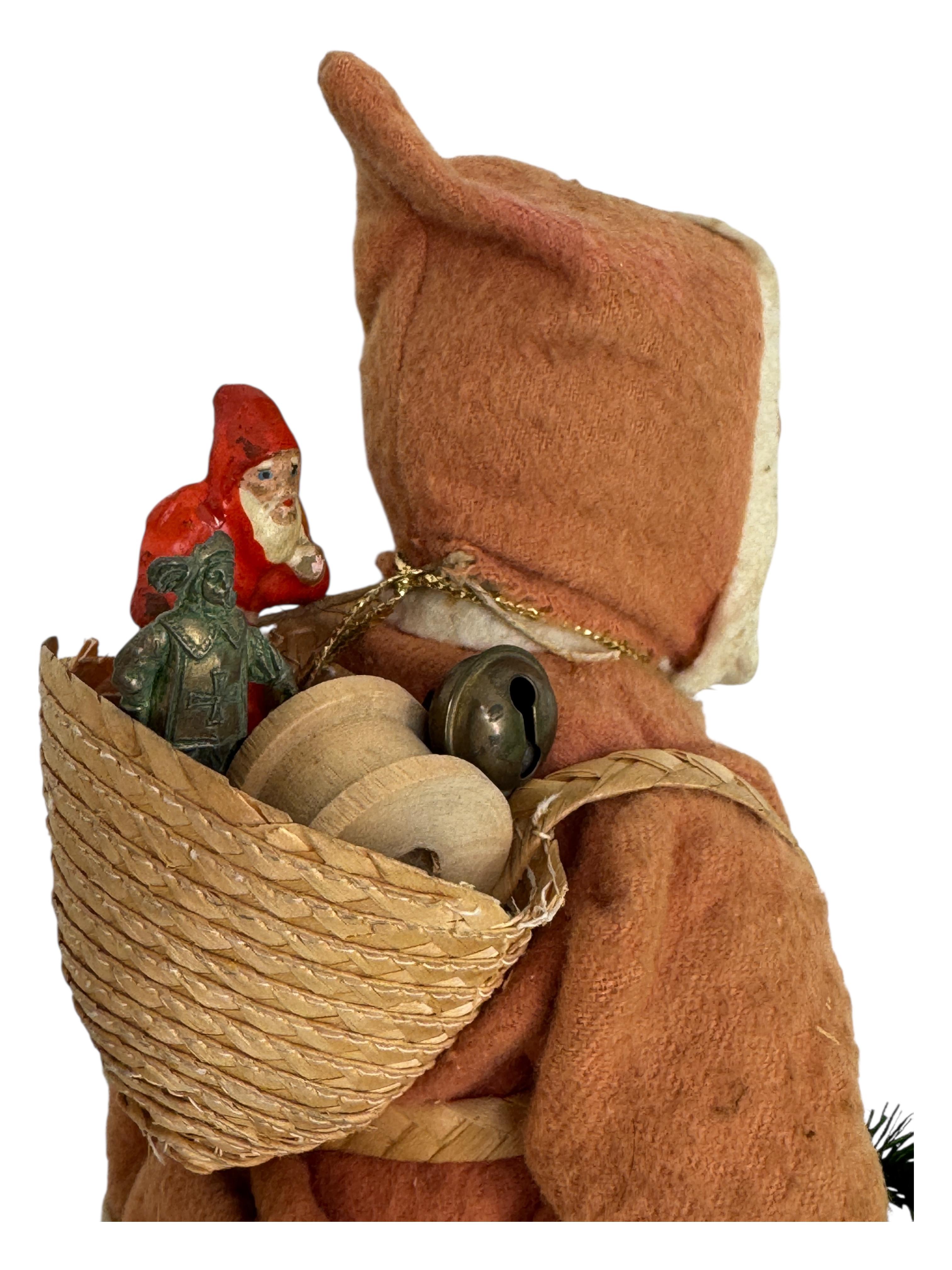 Superbe poupée Père Noël Belsnickel Décoration de Noël allemande des années 1910 en vente 1