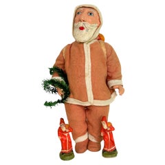 Stunning Santa Claus Belsnickel Doll Antique German Christmas Decoration 1910s