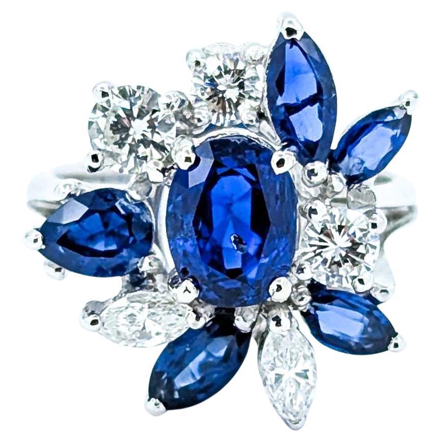 Stunning Sapphire & Diamond Cocktail Ring
