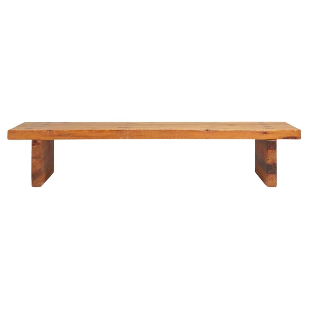 Superbe banc danois moderne en pin scandinave par Sven Larsson, Suède en vente