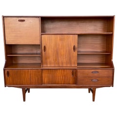 Stunning Scandinavian Modern Teak High Credenza/ Server/Bar