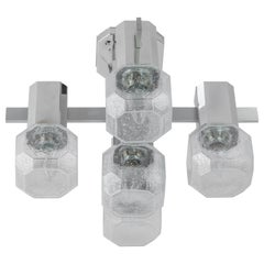 Superbe lustre chromé de style Sciolari, Italie, années 1960 Superbe lustre chromé de style Sciolari, Italie, années 1960